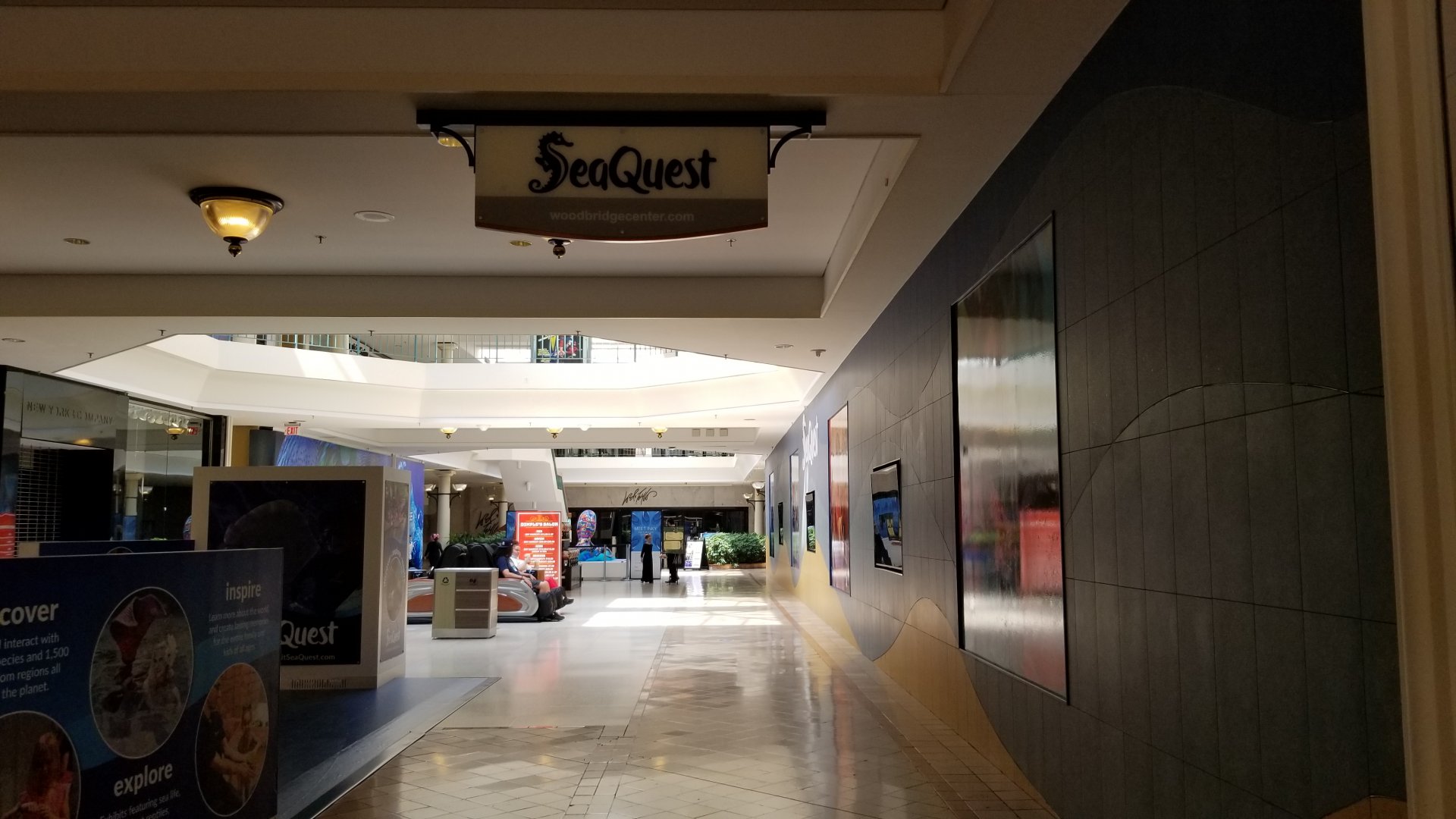 SeaQuest Woodbridge - Aquarium is at the Lord & Taylor section of mall