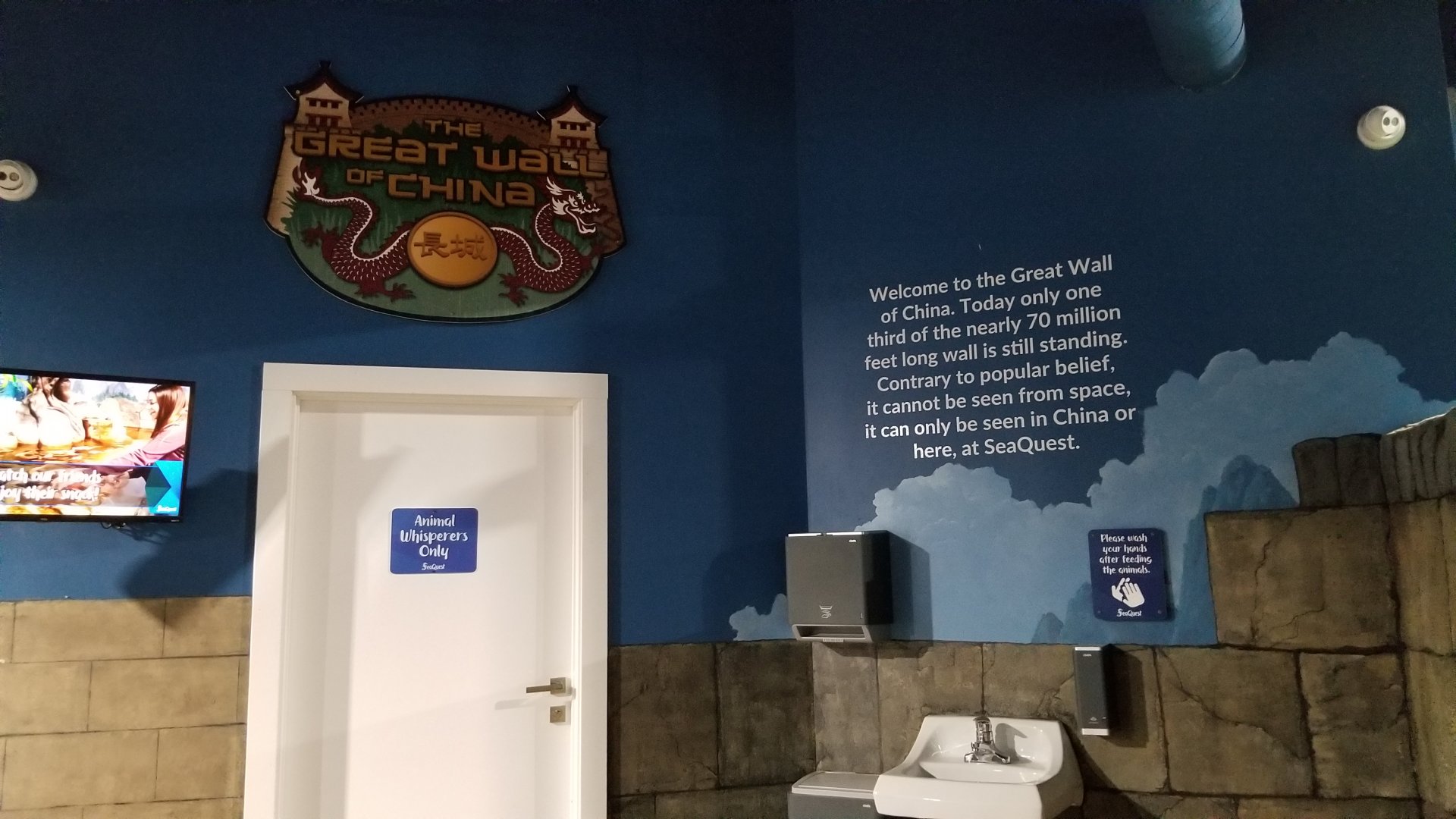 SeaQuest Woodbridge - Hand washing station