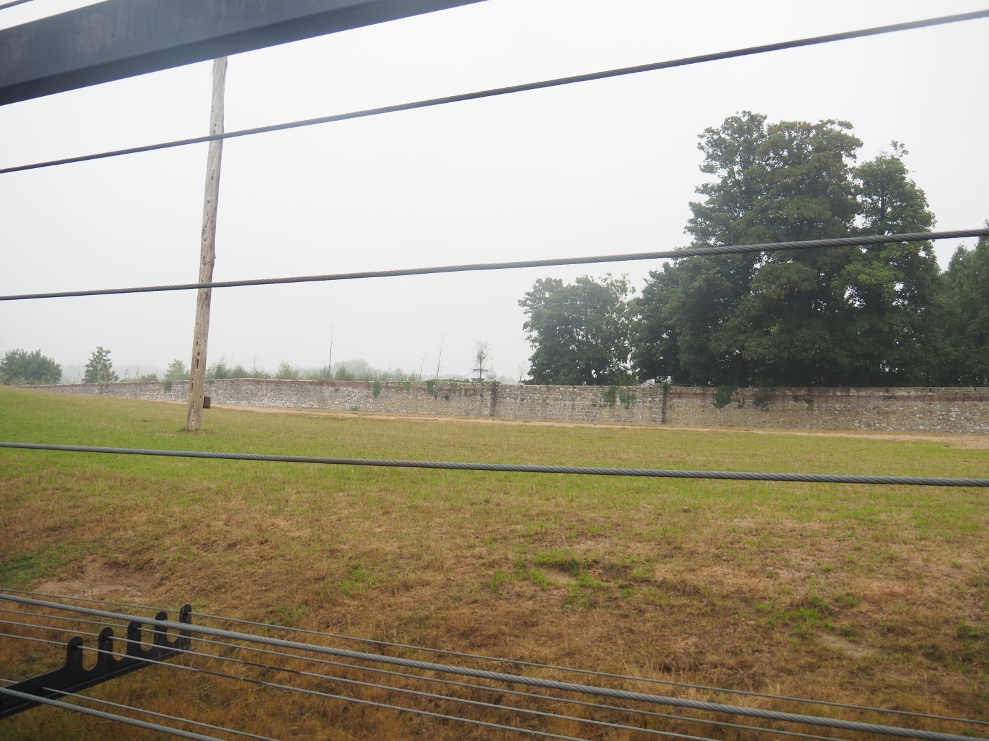 Second large Asian elephant paddock seen from the train, 2022-09-14