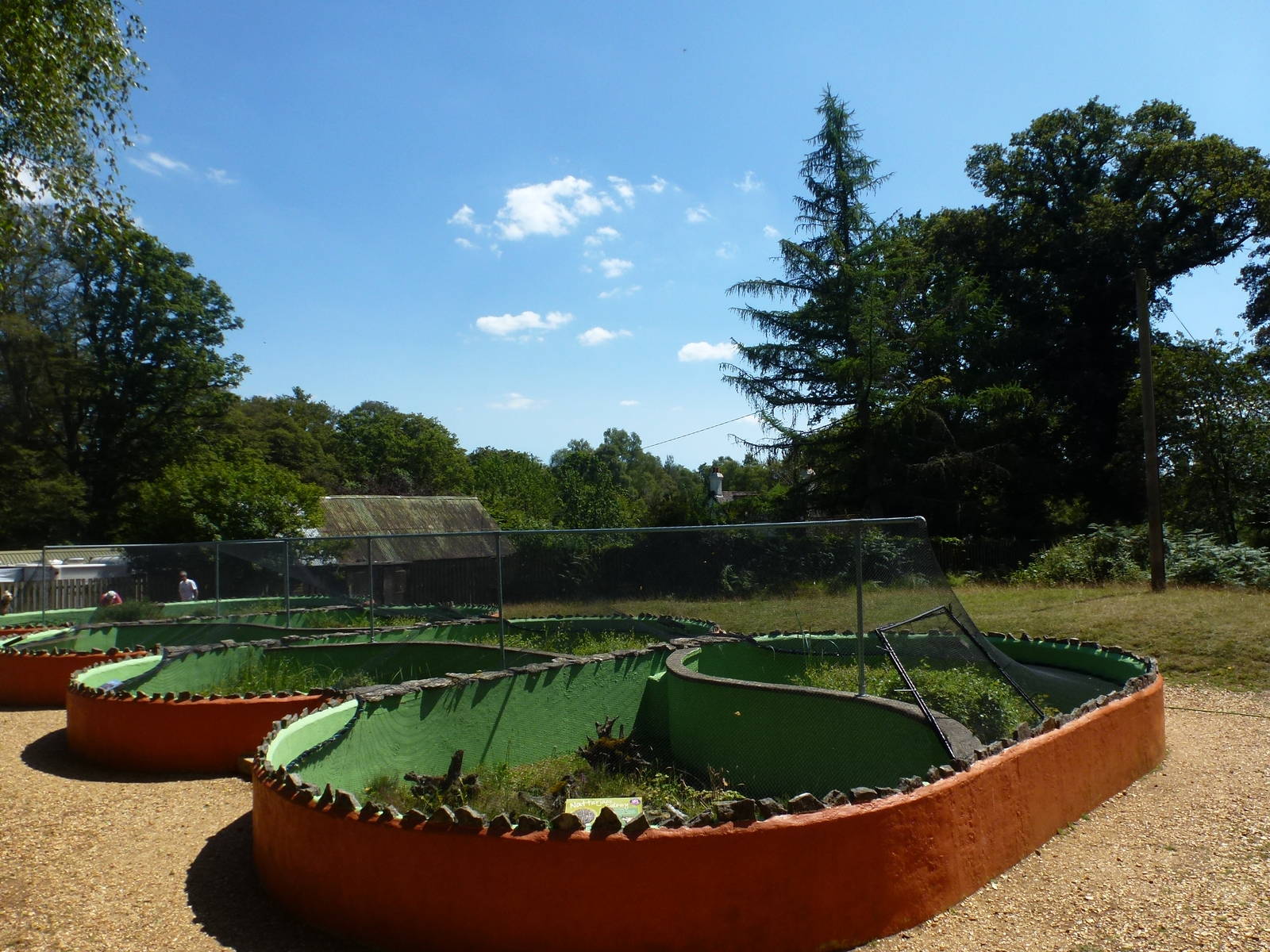 Second row of enclosures