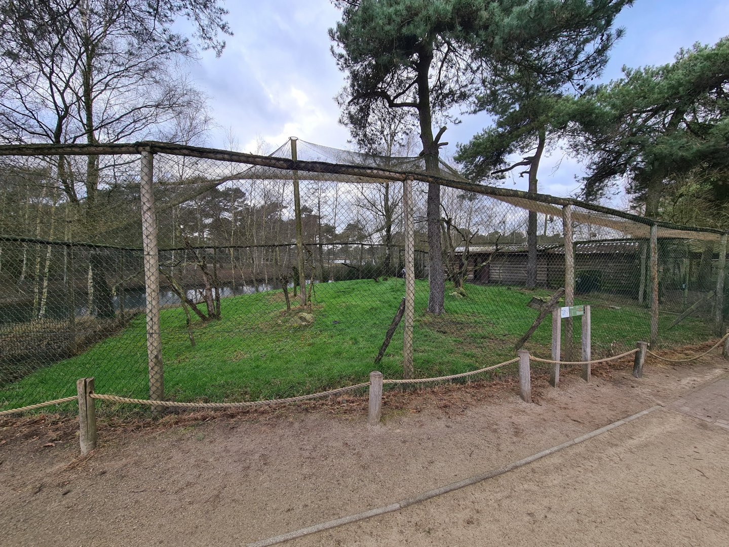 Secretary bird aviary
