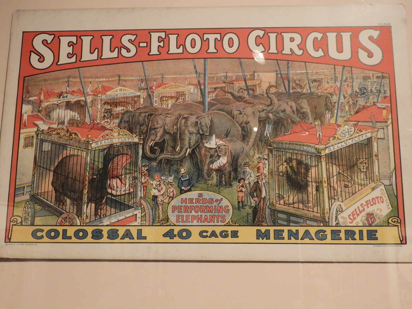 Sells-Floto Circus 'Colossal 40 Cage Menagerie' Poster - Circus World Museum