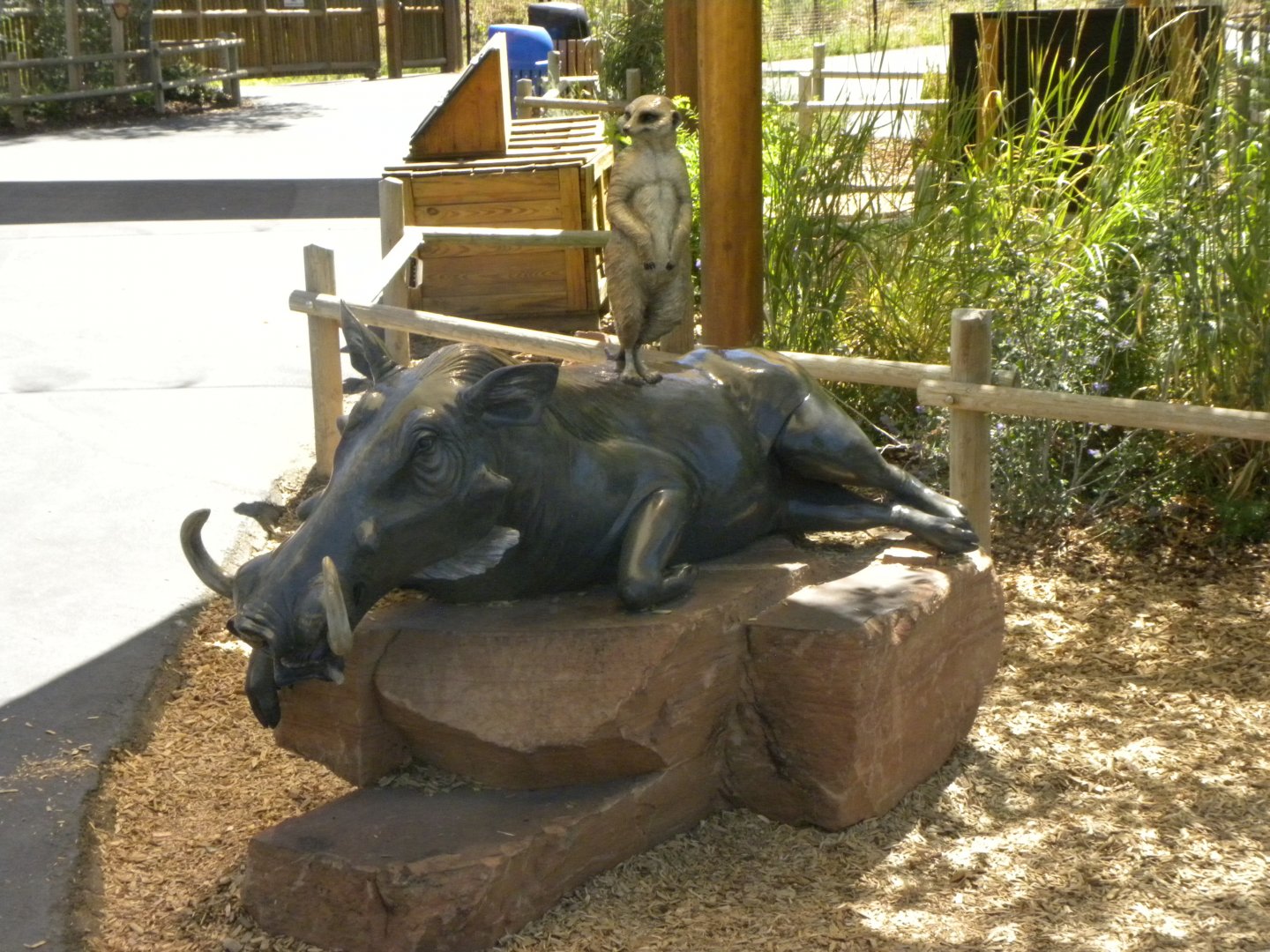 Sep. 2019 - Meerkat Manor - Meerkat and Warthog Statue