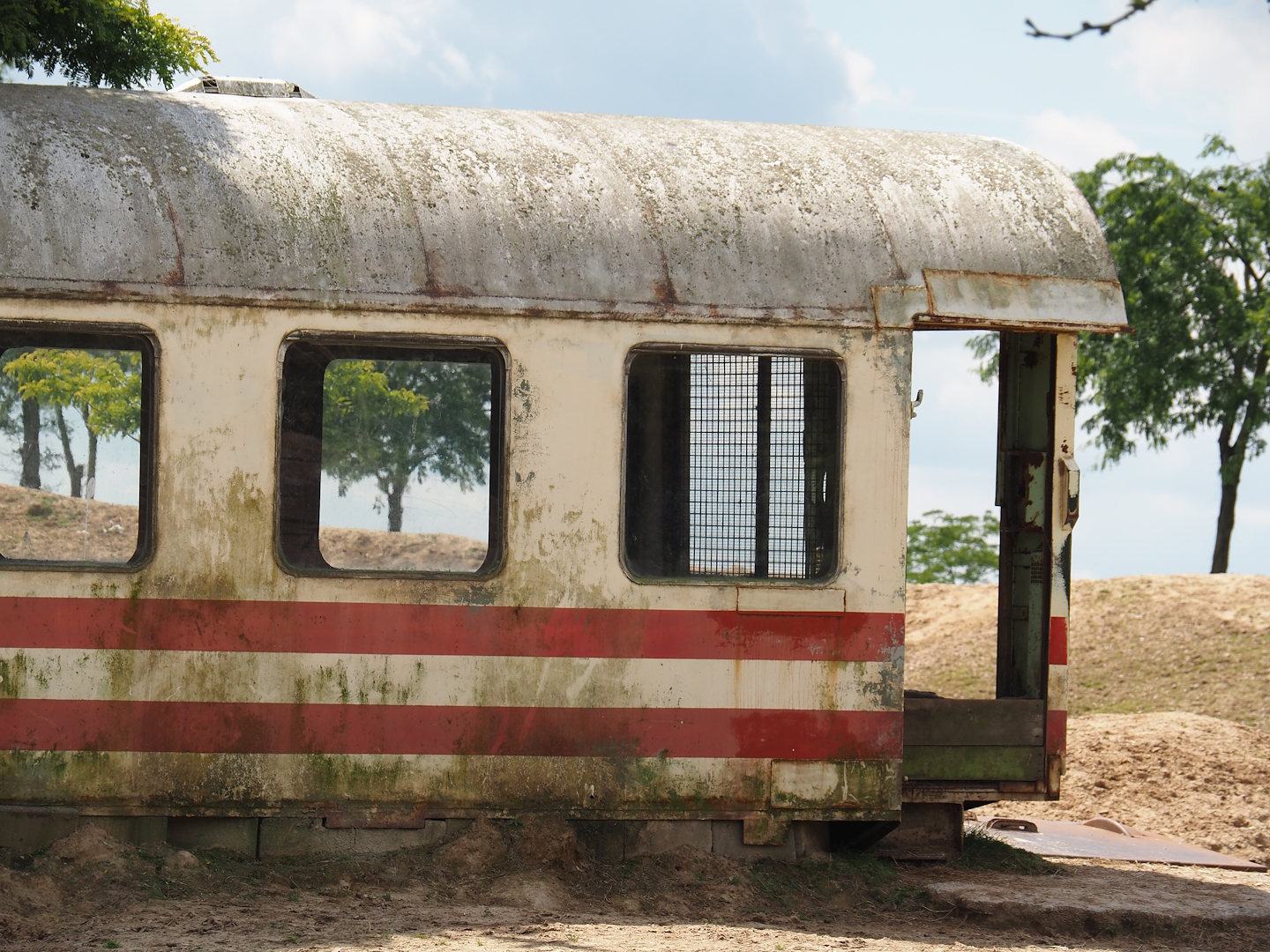 Serenga - Derailed train viewing area and feeding area for Bactrian camels and Persian onagers, 2024-06-23