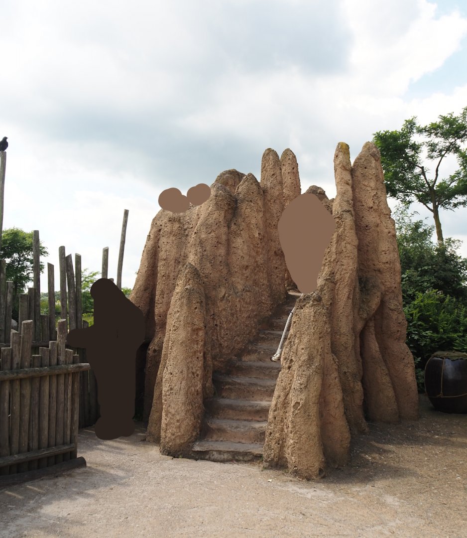 Serenga - Fake termite mound with access to upper meerkat viewing area, 2024-06-23