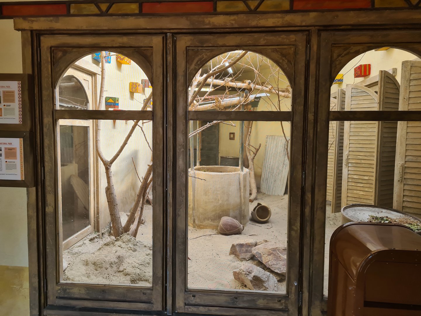 Serenga - Lovebird and Quail enclosure within Momma's restaurant