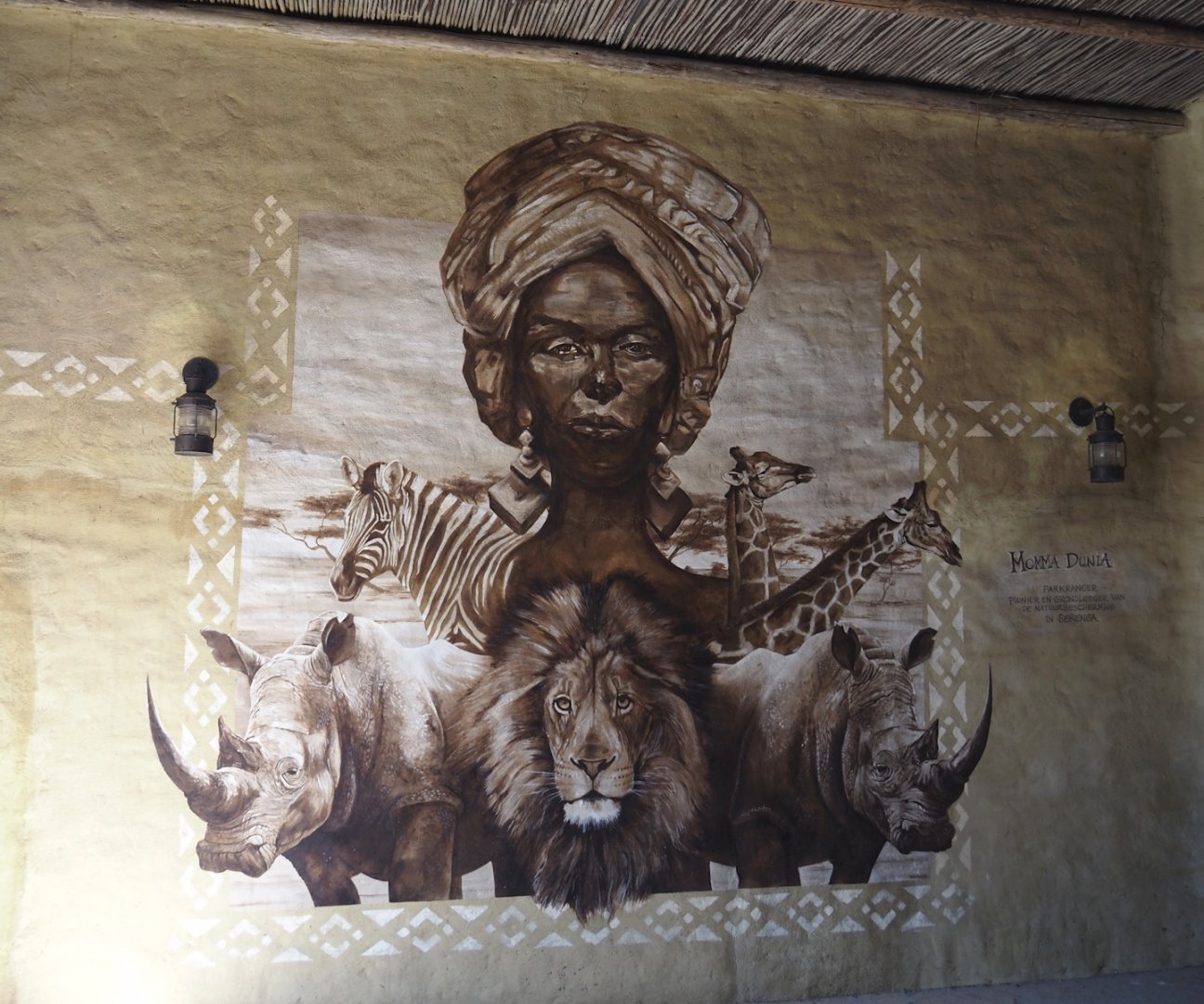 Serenga - Momma Dunia and African animal mural, 2024-06-23