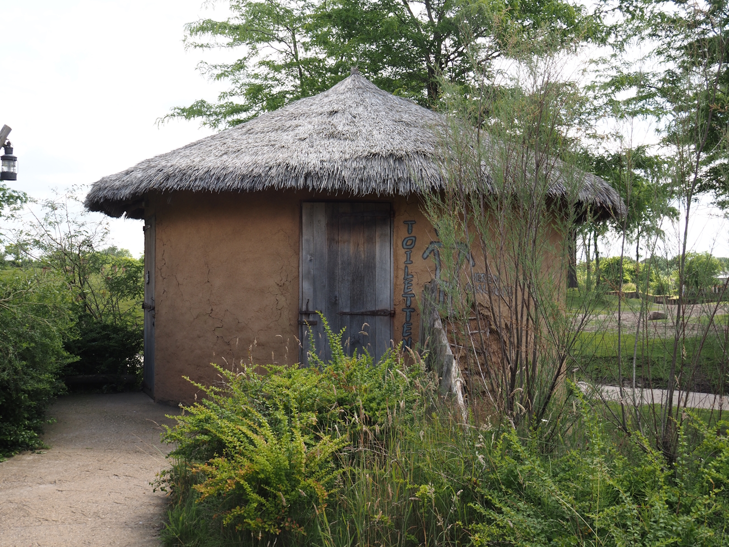 Serenga - Toilet building next to savanna exhibit, 2024-06-23