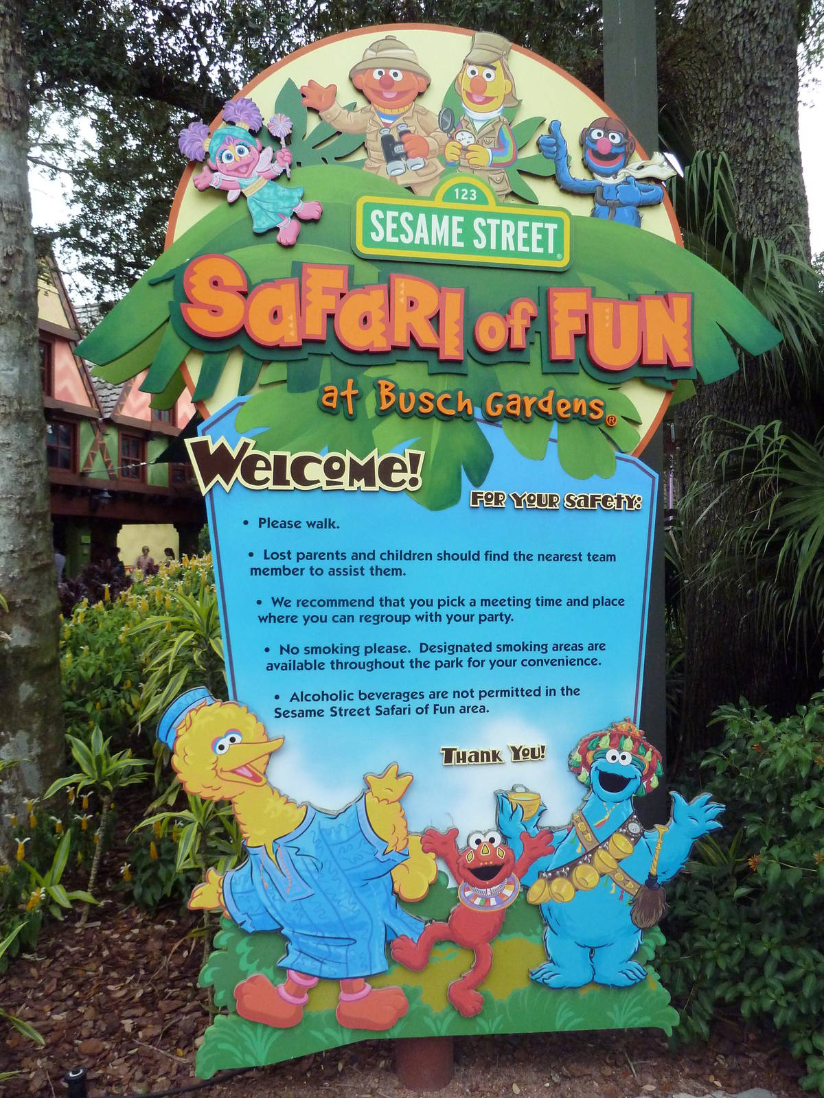 Sesame Street Safari of Fun - Entrance Sign
