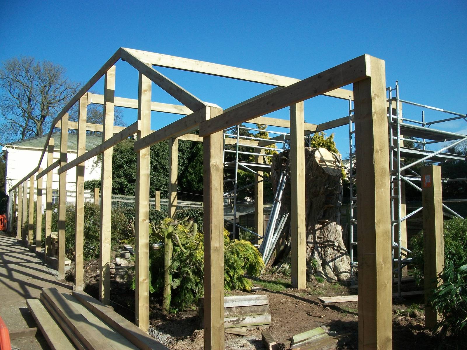 Sewerby Zoo, "Lemur Land" under construction 13th April 2012