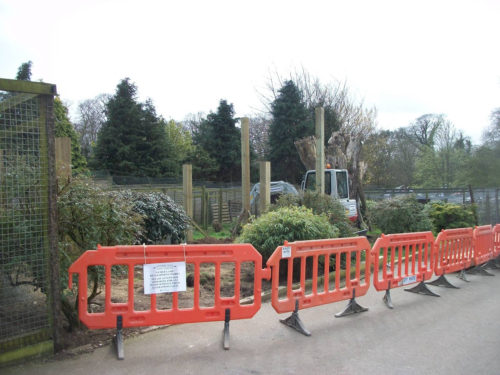 Sewerby Zoo, "Lemur Land" under construction 31st March 2012