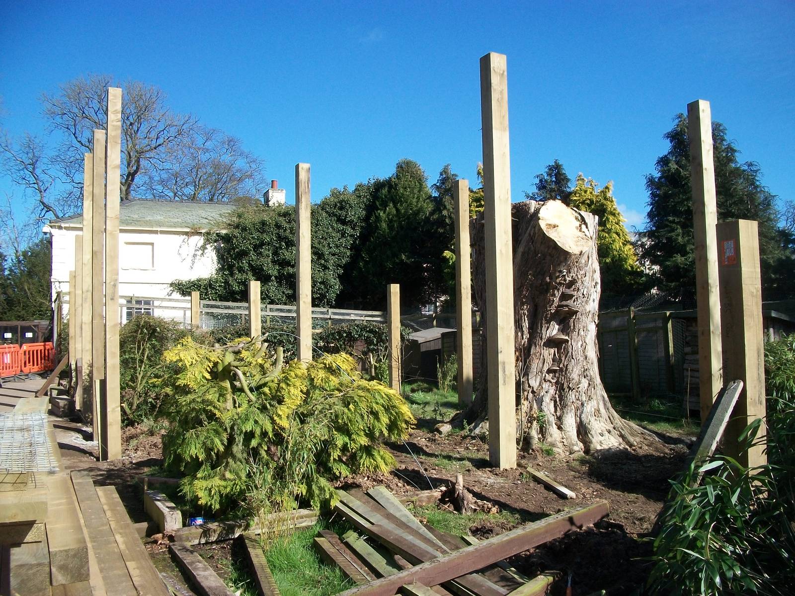 Sewerby Zoo, "Lemur Land" under construction 7th April 2012