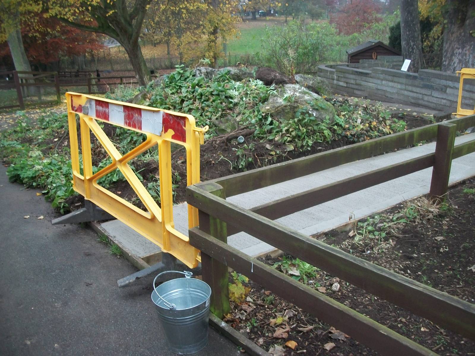 Sewerby Zoo, New Guinea Pig exhibit under construction 16th November 2012