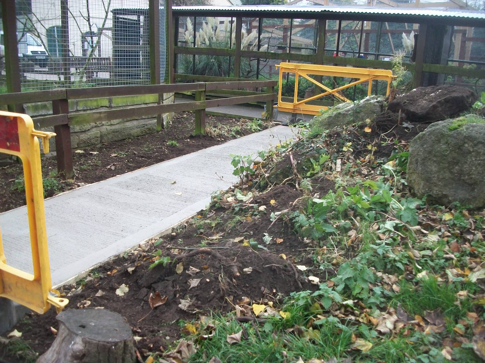 Sewerby Zoo, New Guinea Pig exhibit under construction 16th November 2012