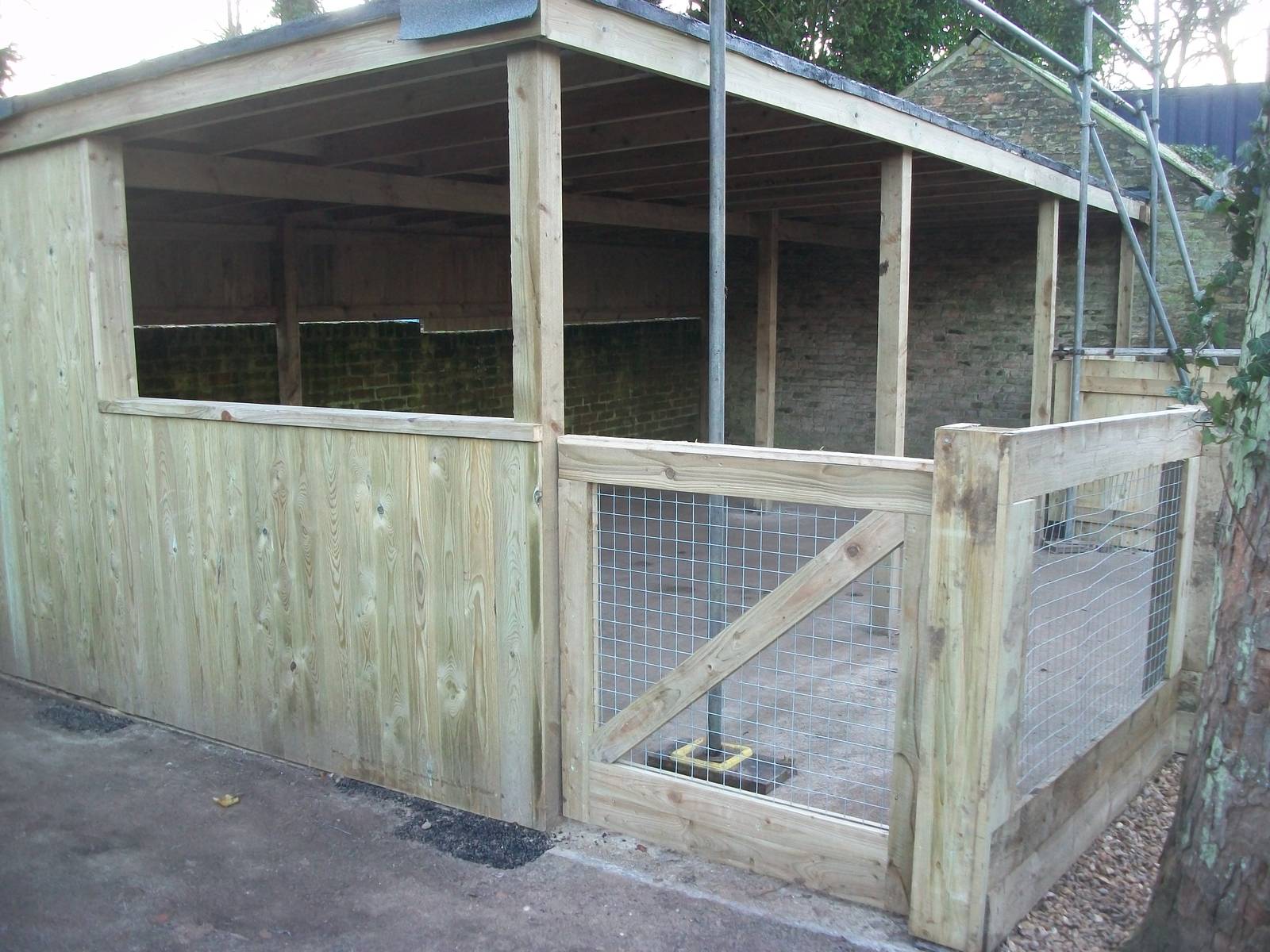 Sewerby Zoo, new hardstanding and shelter almost complete 13th December 201