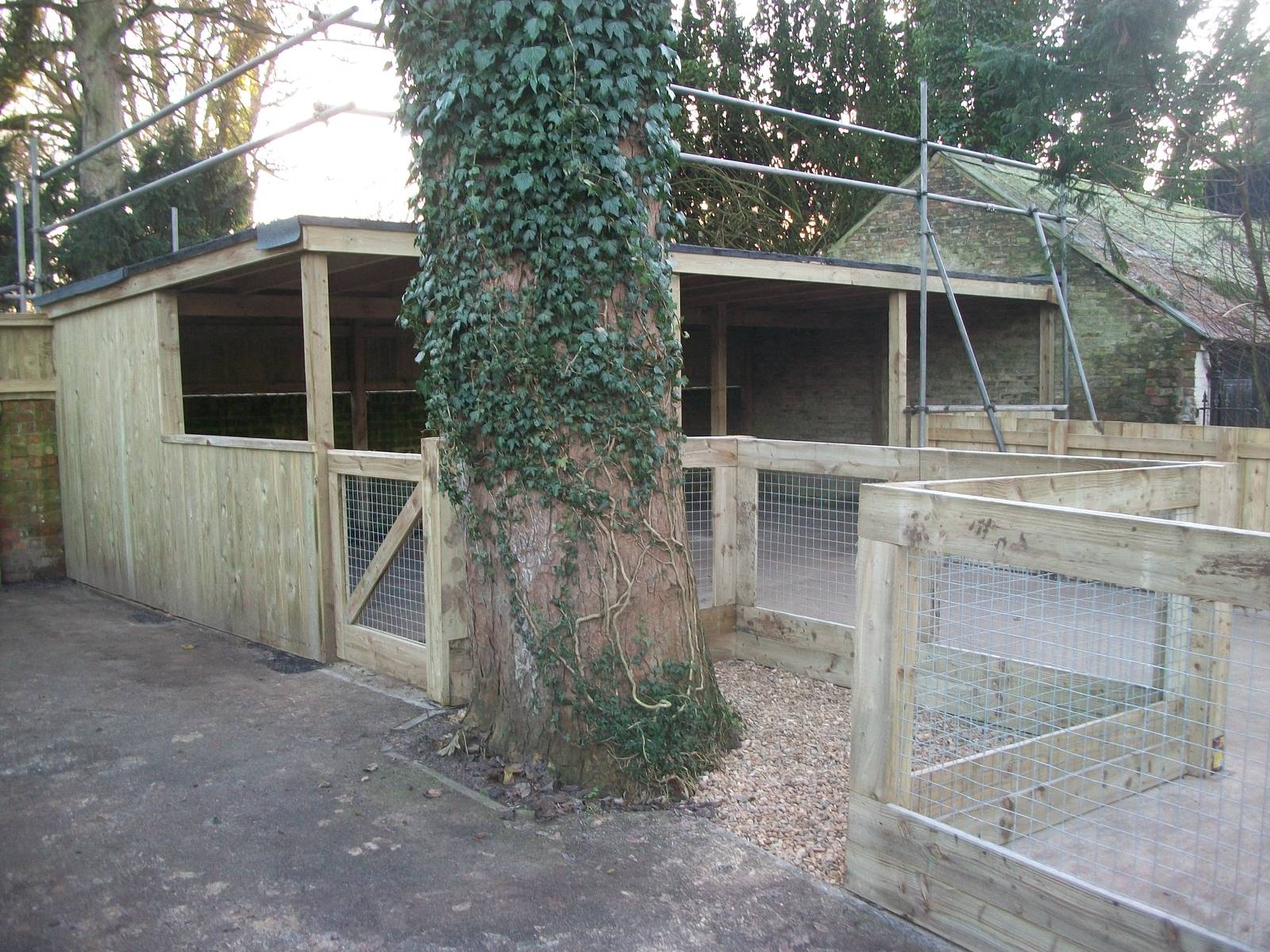 Sewerby Zoo, new hardstanding and shelter almost complete 13th December 201