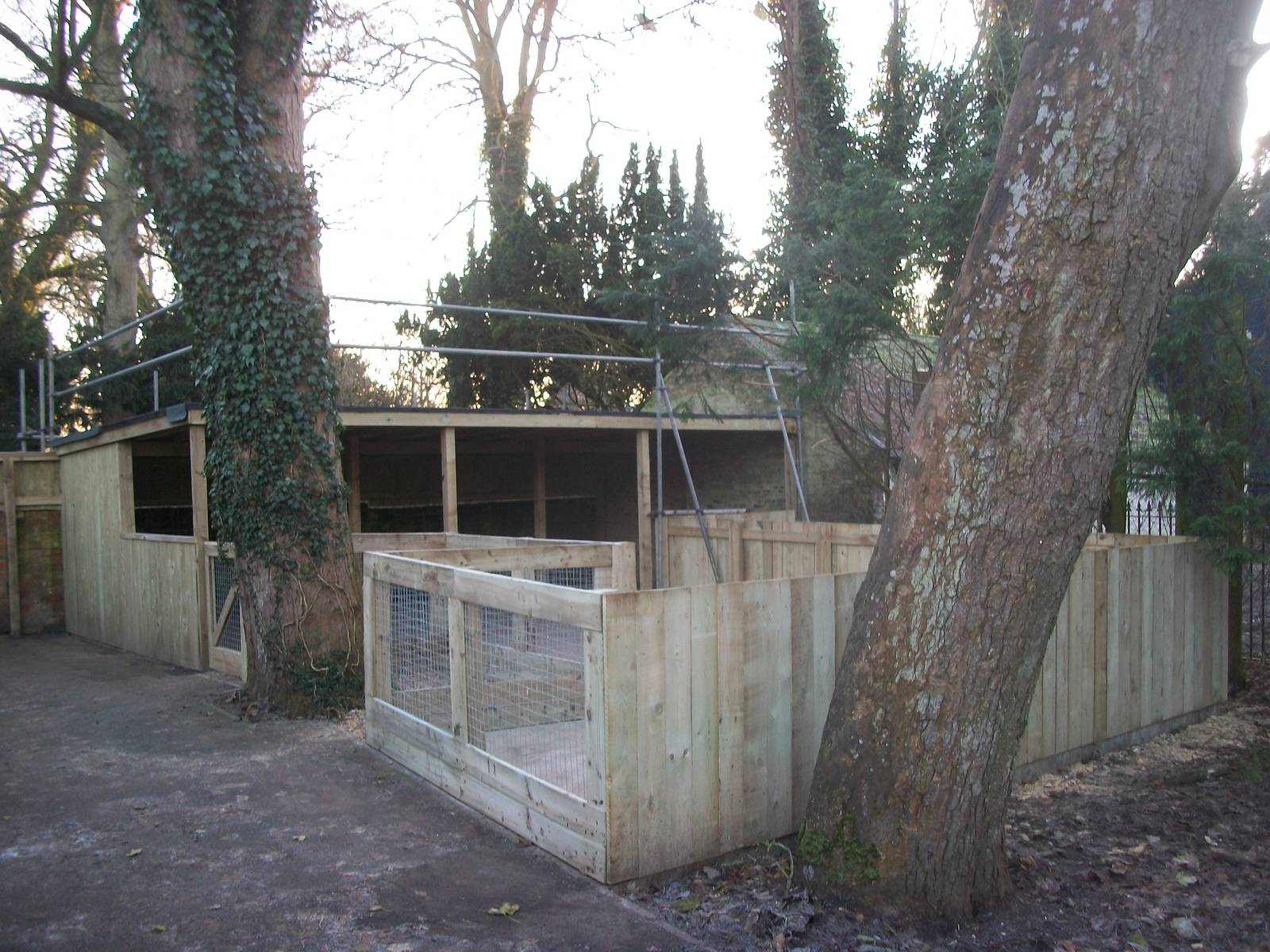 Sewerby Zoo, new hardstanding and shelter almost complete 13th December 201