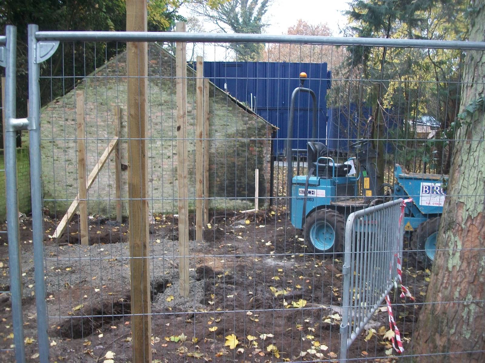 Sewerby Zoo, New hardstanding and shelter under construction 16th November