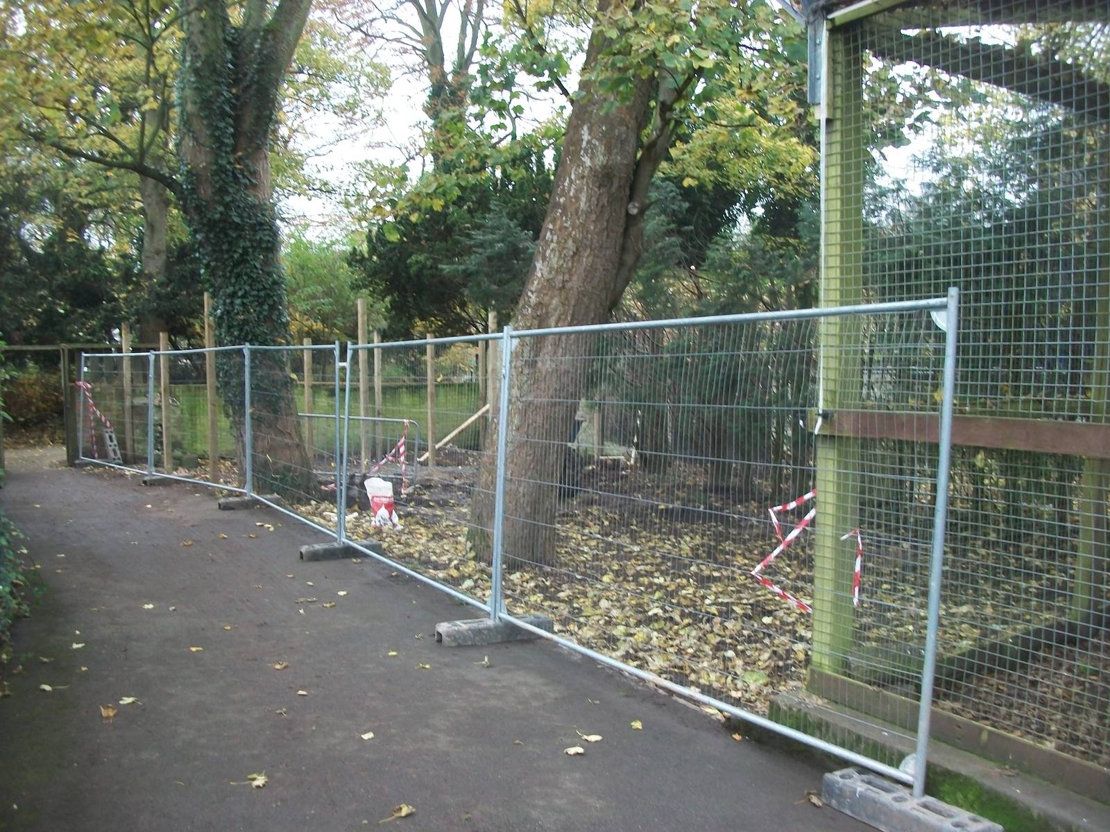 Sewerby Zoo, New hardstanding and shelter under construction 16th November