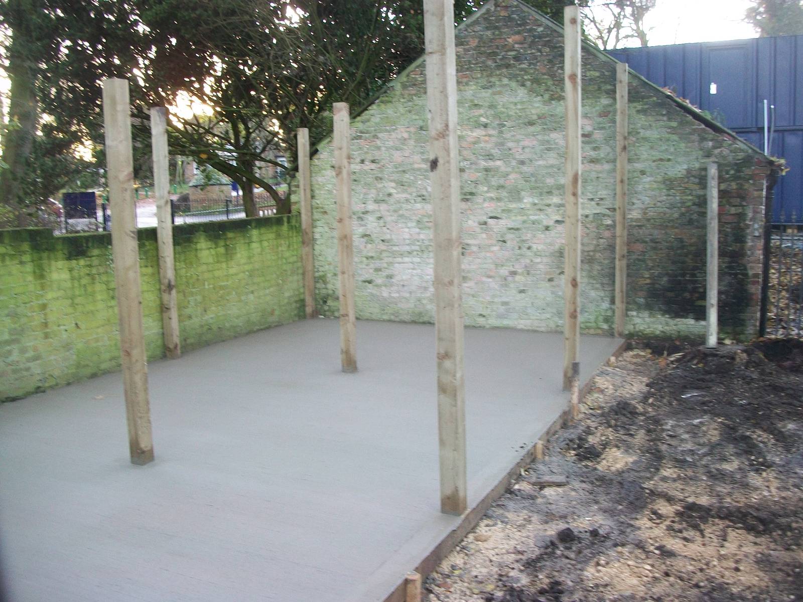 Sewerby Zoo, New hardstanding and shelter under construction 23rd November