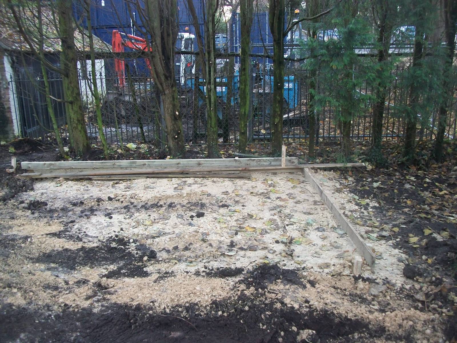 Sewerby Zoo, New hardstanding and shelter under construction 23rd November