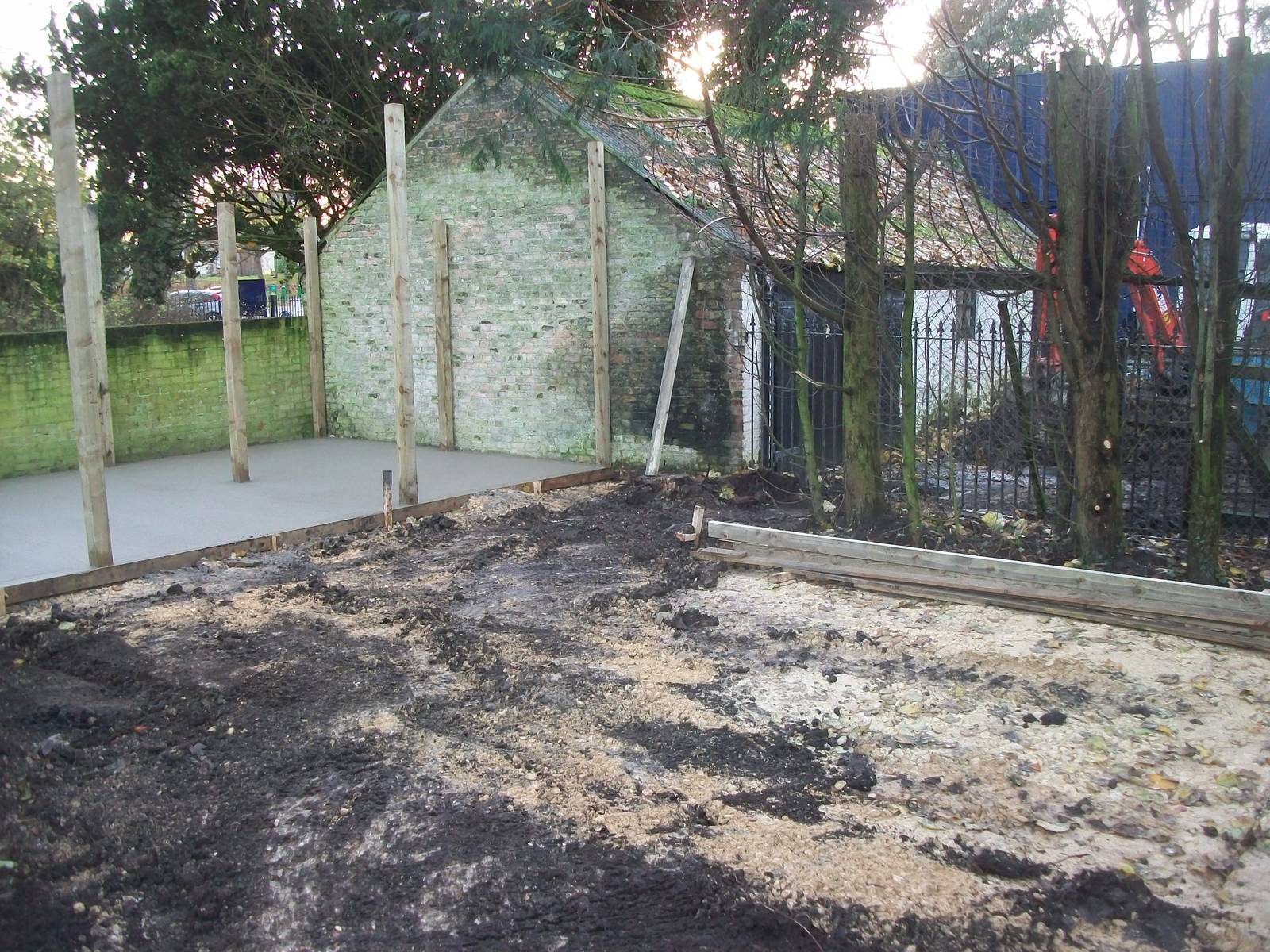 Sewerby Zoo, New hardstanding and shelter under construction 23rd November