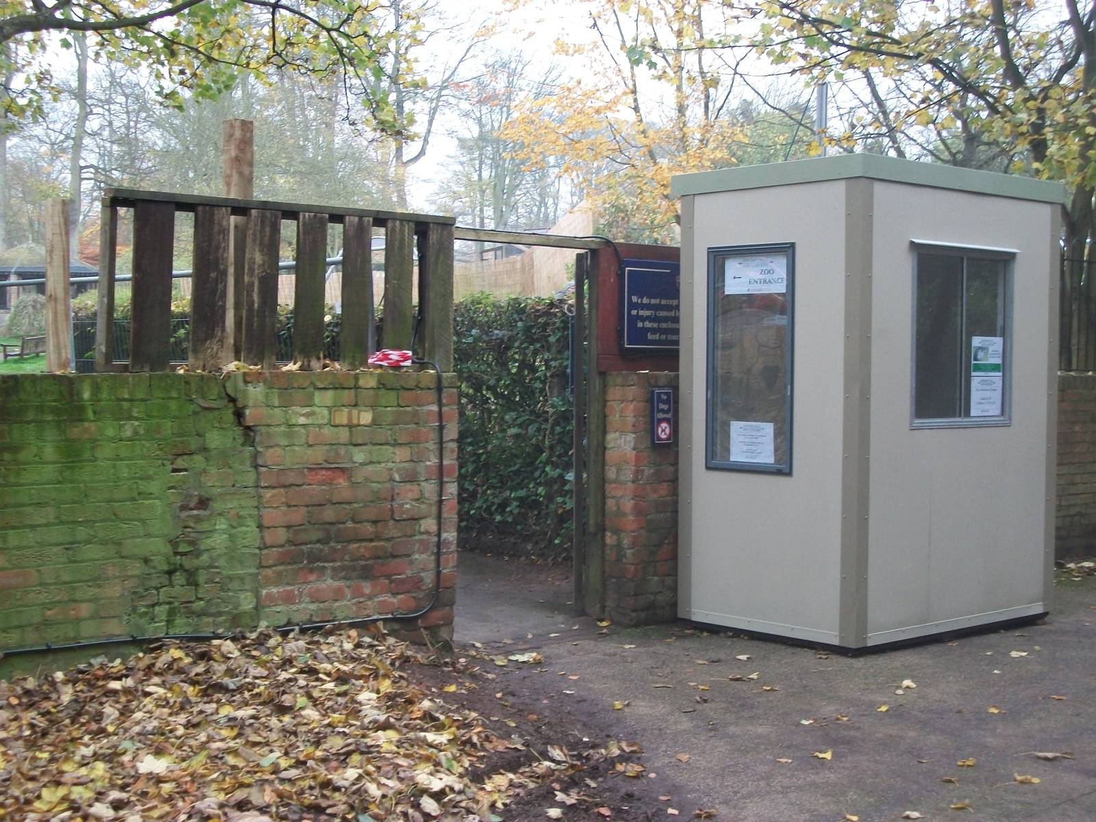 Sewerby Zoo, Temporary Zoo Entrance 16th November 2012