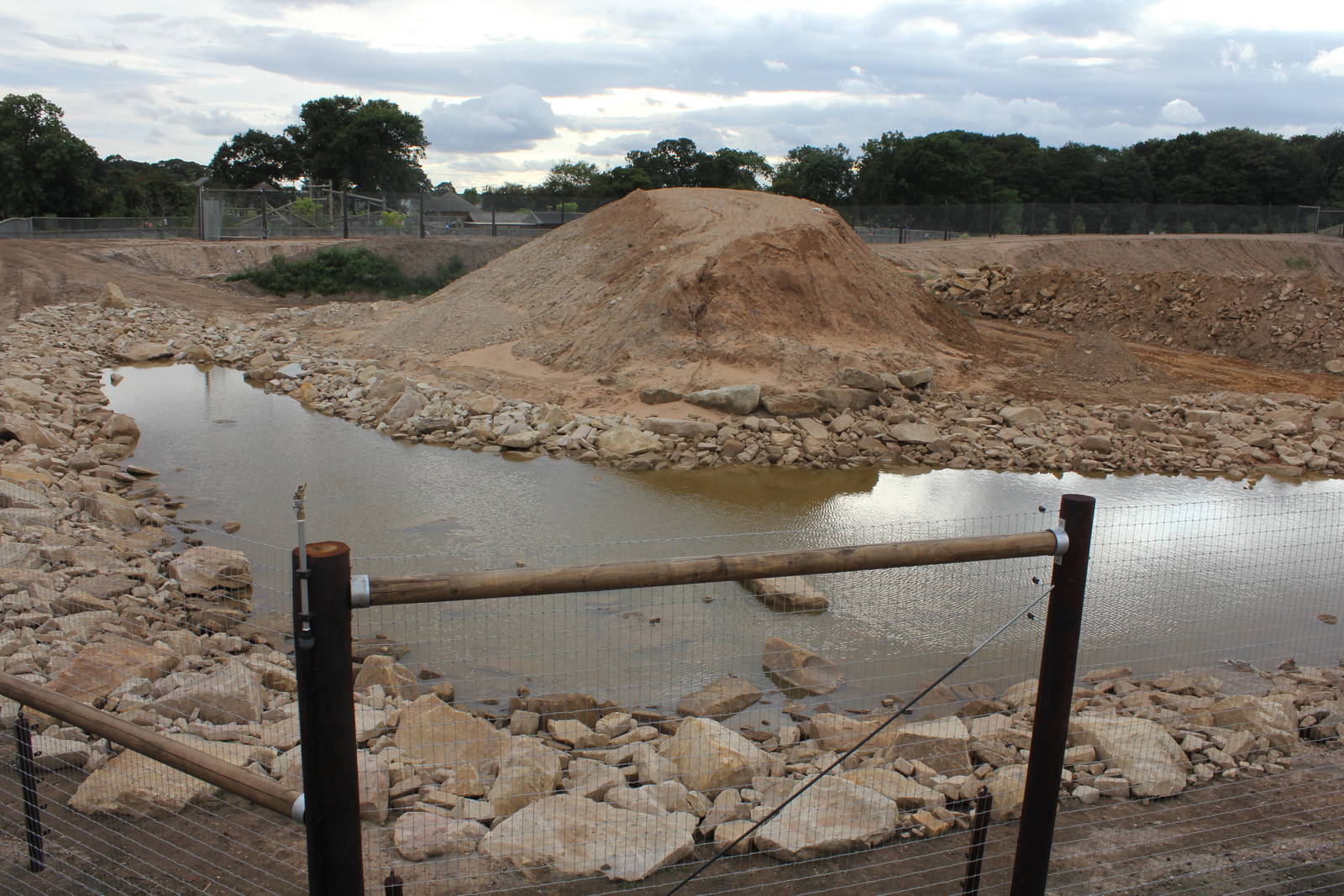 Shallow pool in corner of 2nd Polar bear enclosure. 21-8-14