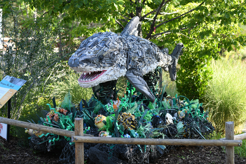 shark from discarded plastic