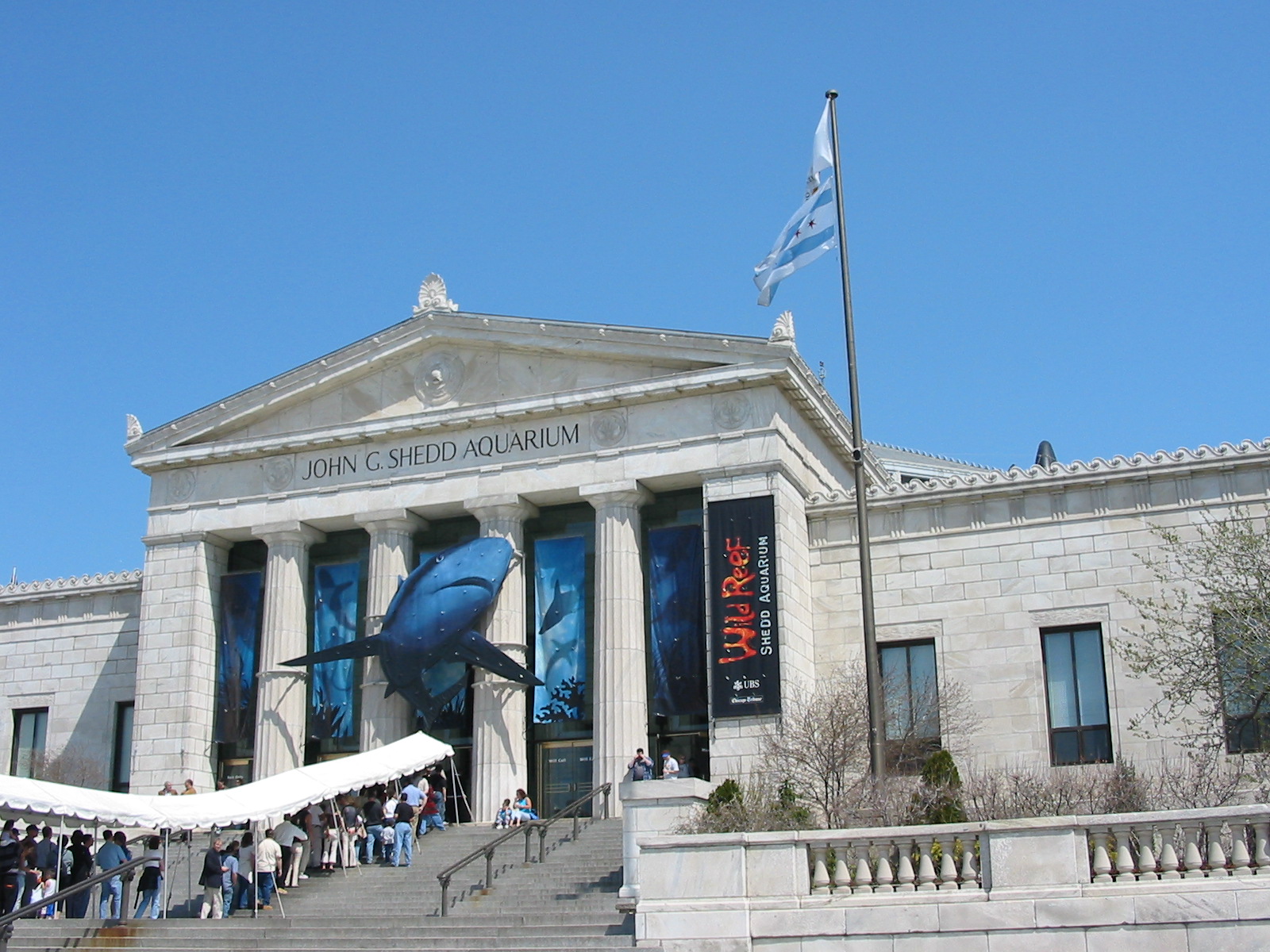 Shedd Aquarium 2003 - Aquarium building on the shores of Lake Michigan