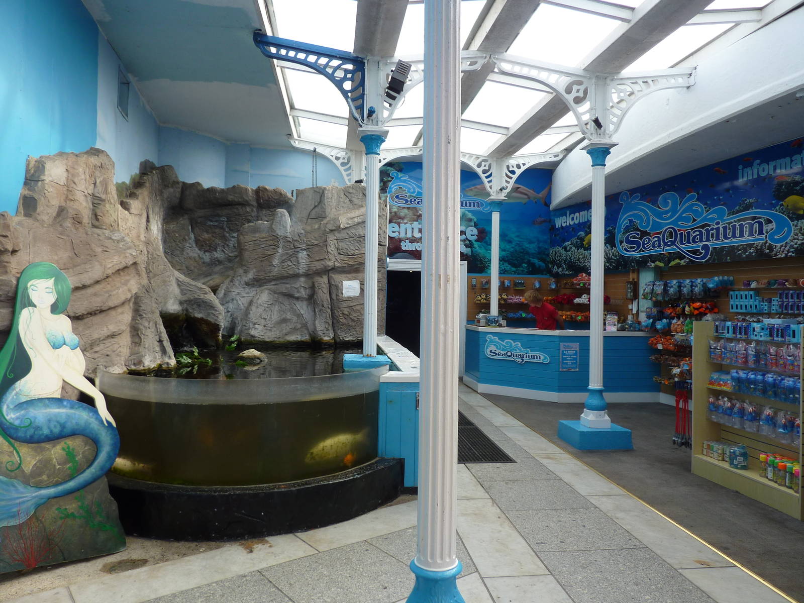 Shop, ticket desk and koi pond - 24th August 2012