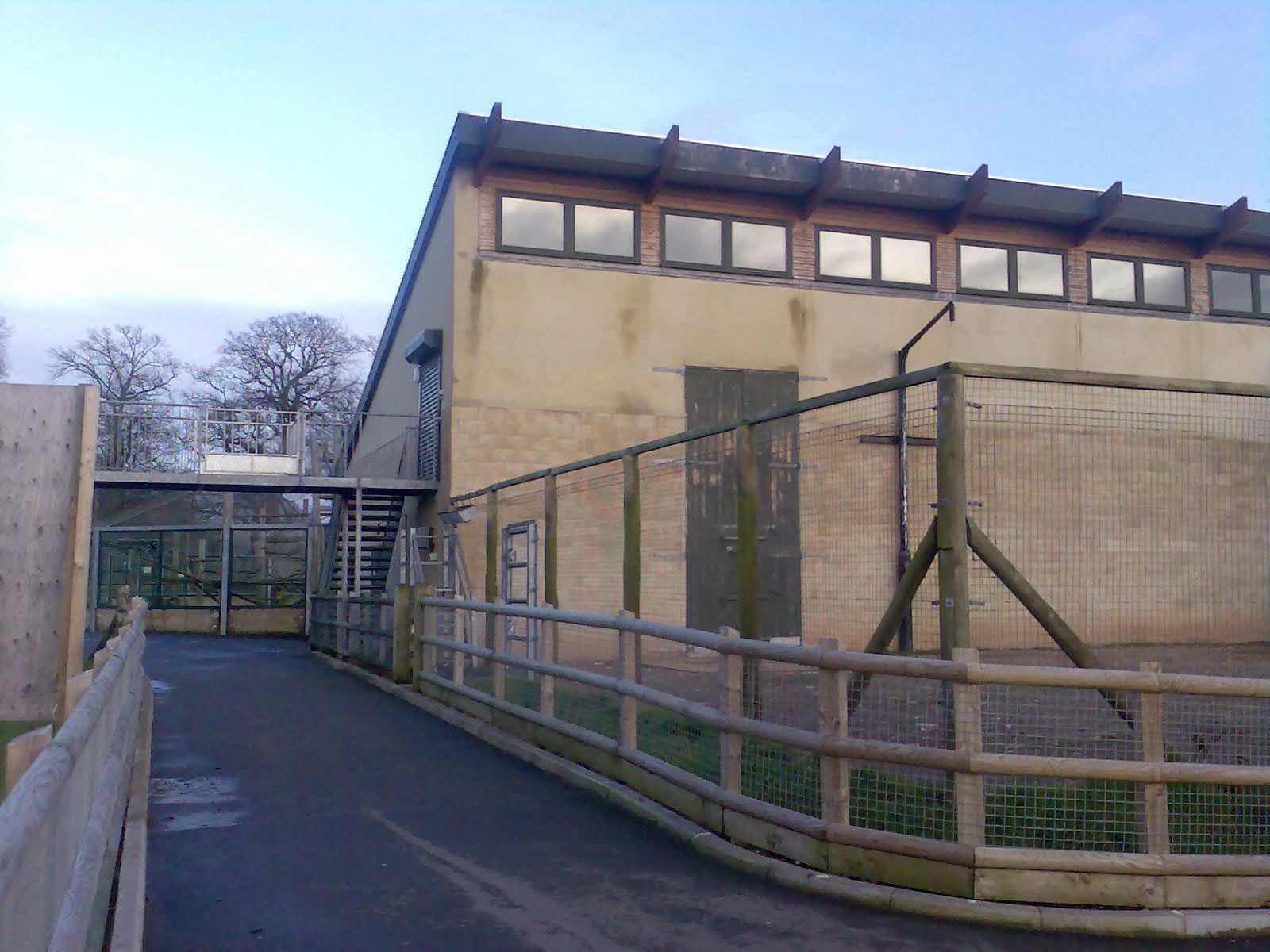 Showing raised walkway for deliveries to the house