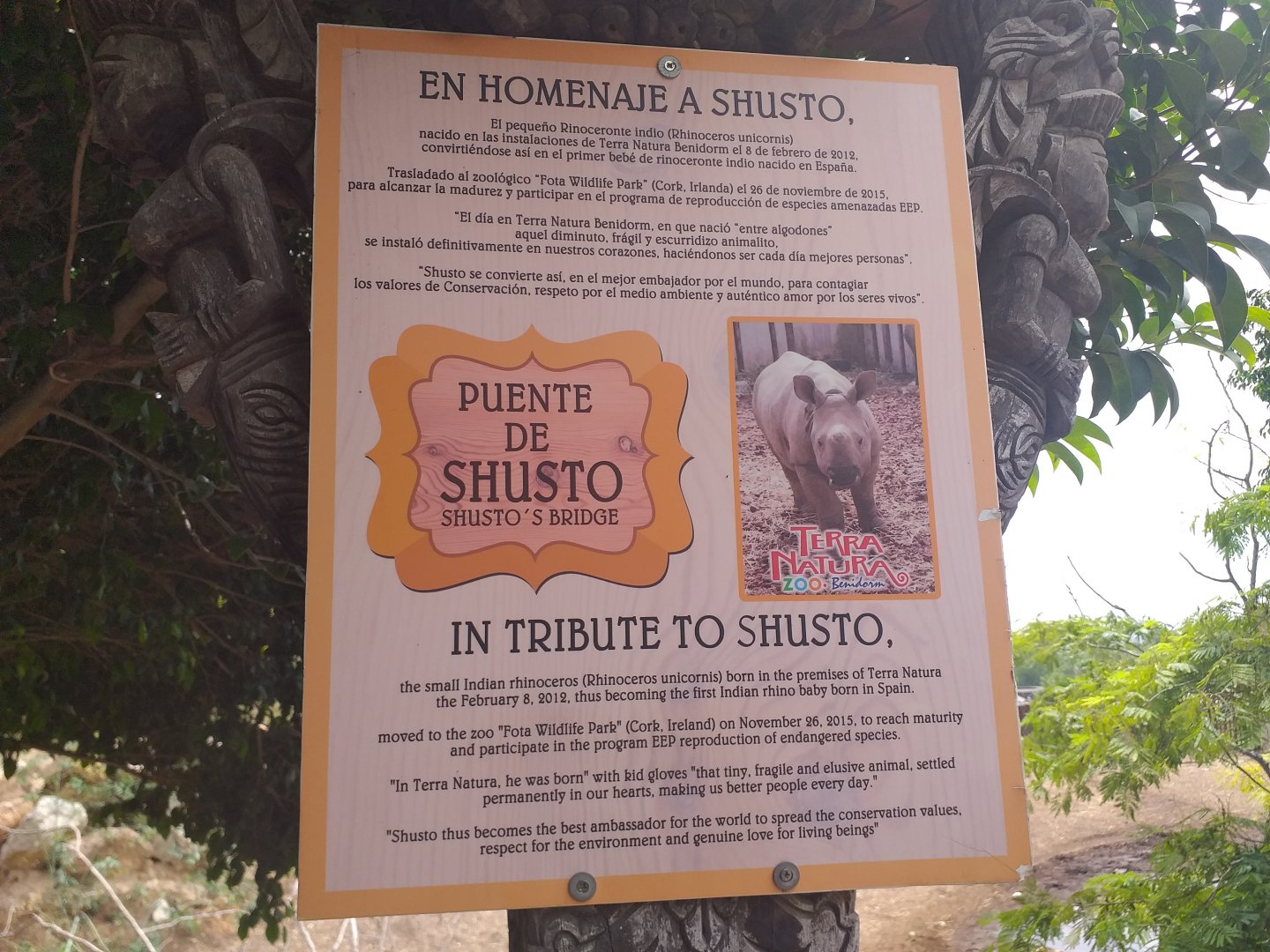 Shusto's bridge sign -TerraNatura Benidorm (2021)