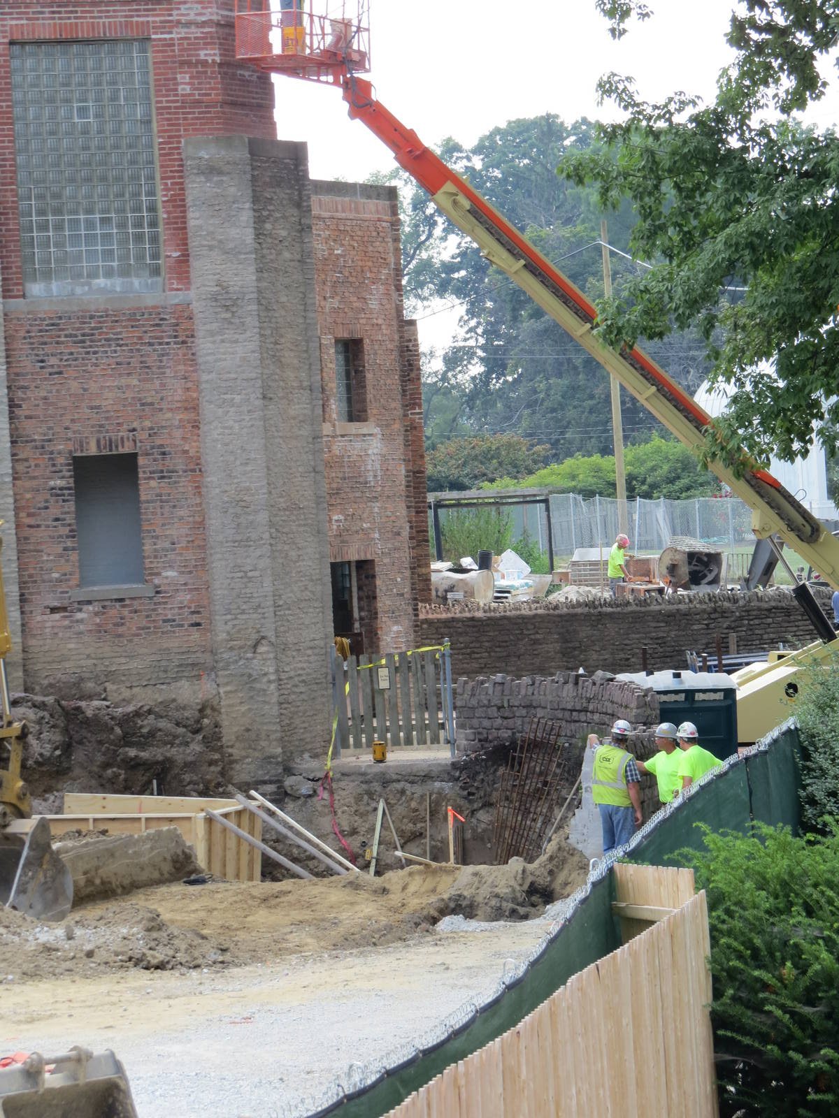 side of future penguin exhibit