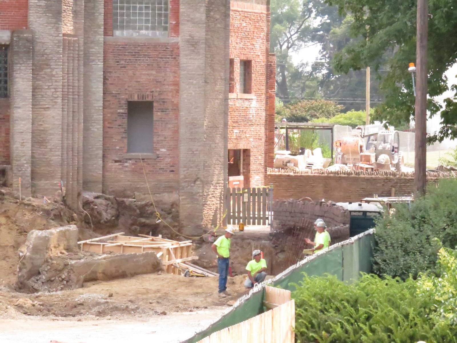 side of future penguin exhibit