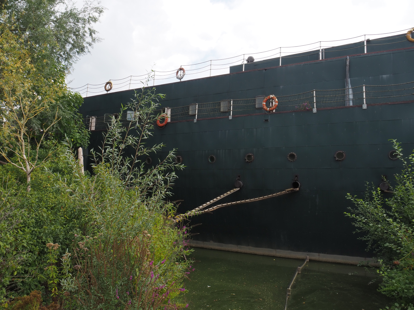 Side of the Mersus Emergo with monkey bridges, 2020-09-02