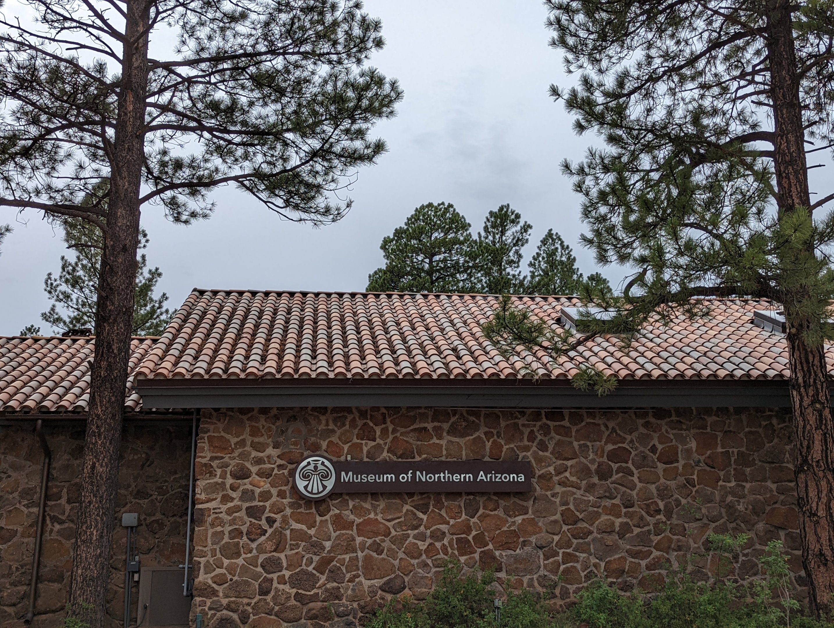 Side view of museum building