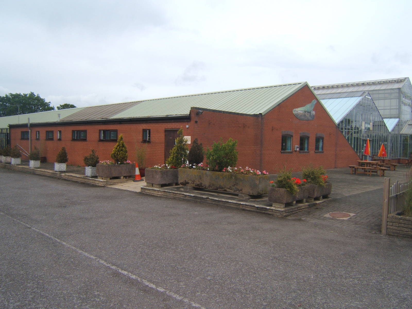 Side view of the main building