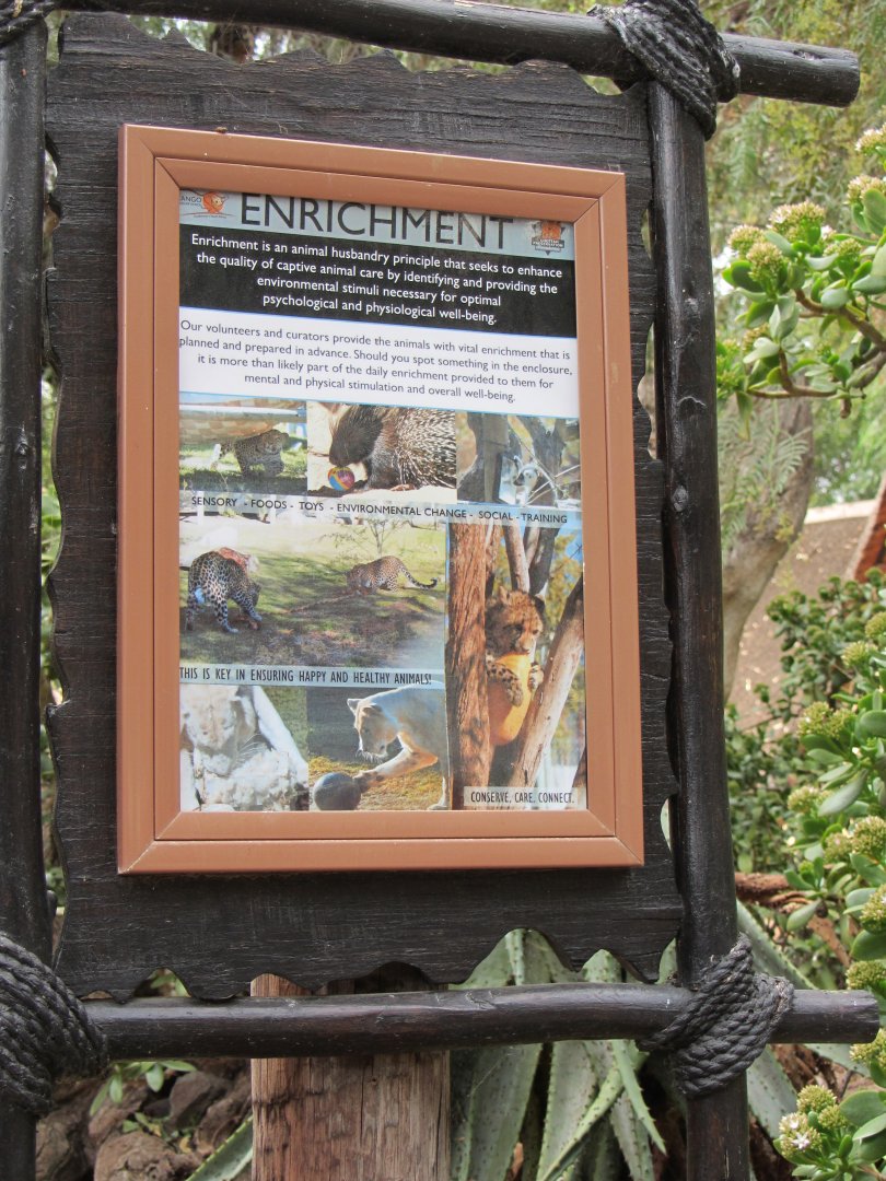 Sign About Enrichment at the Park