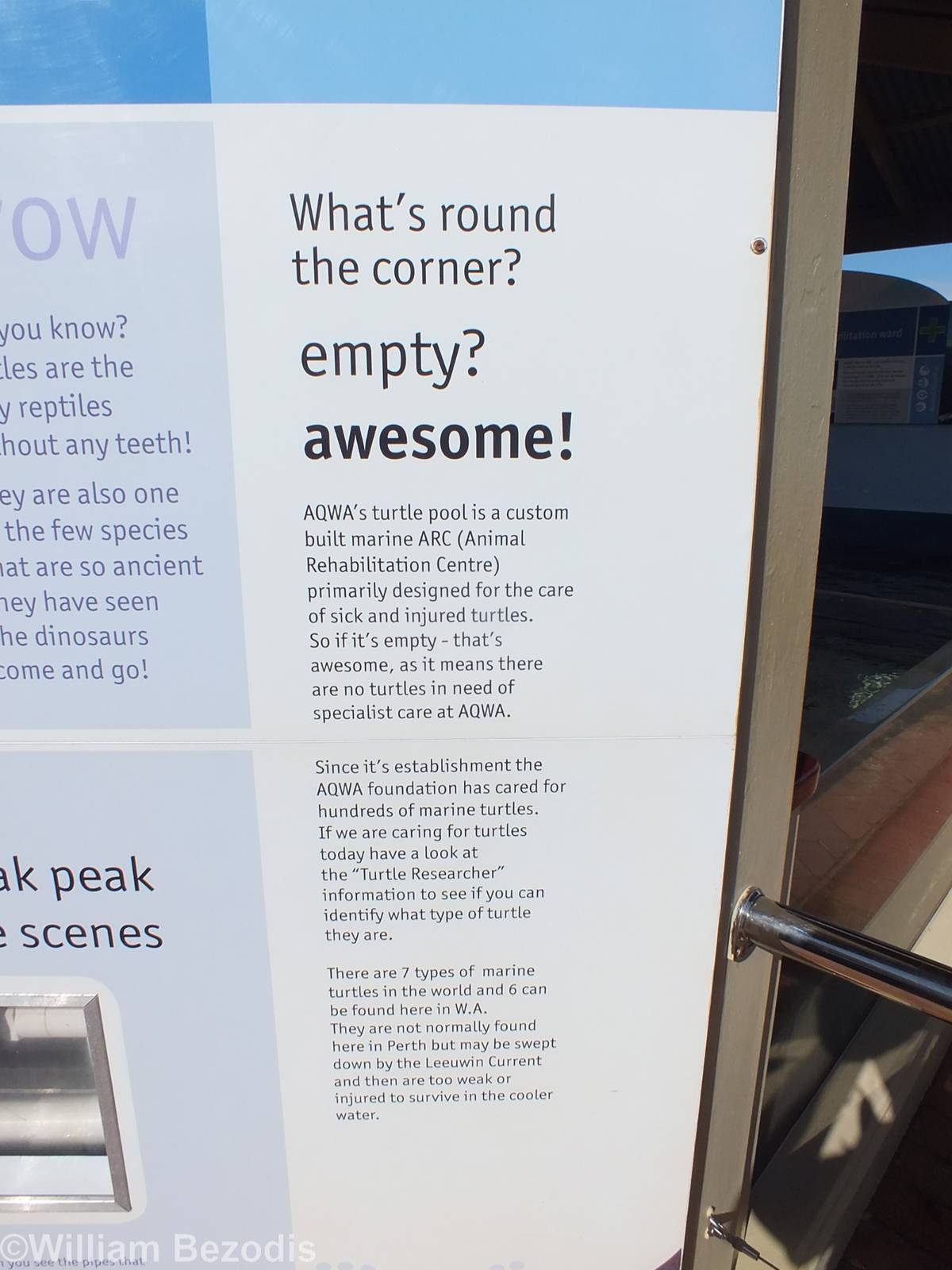 Sign About Marine ARC (Animal Rehabilitation Centre)