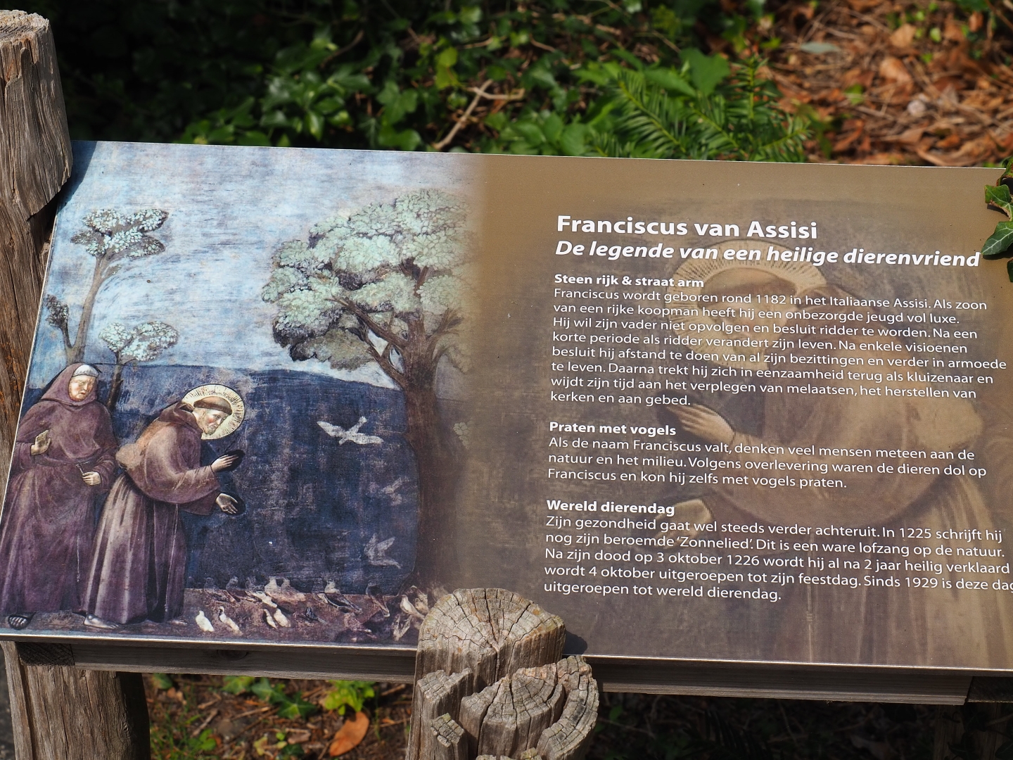 Sign about Saint Francis of Assisi (Sep 2nd, 2018)