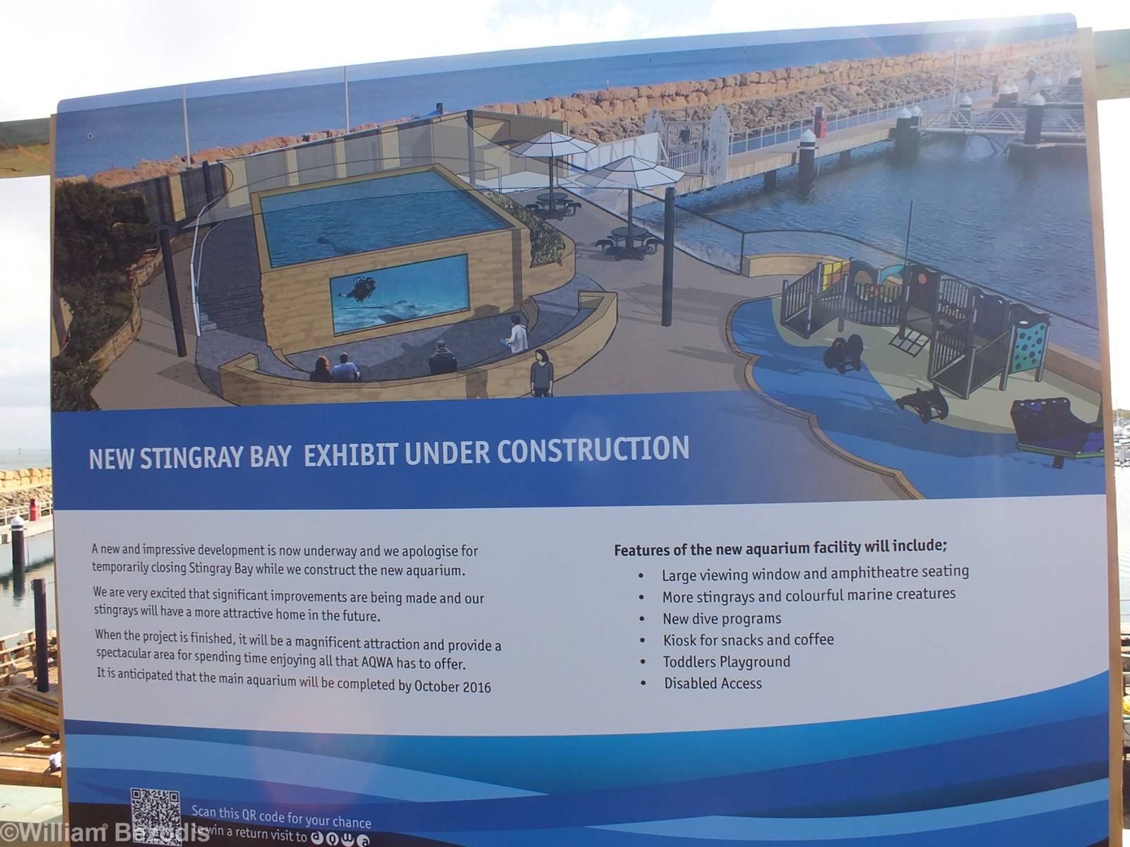 Sign About Stingray Bay Construction