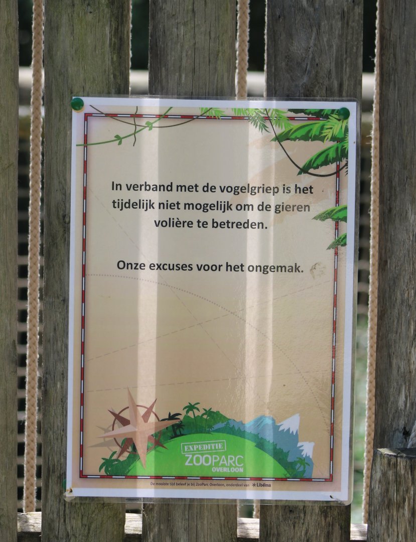 Sign about the bird-flu