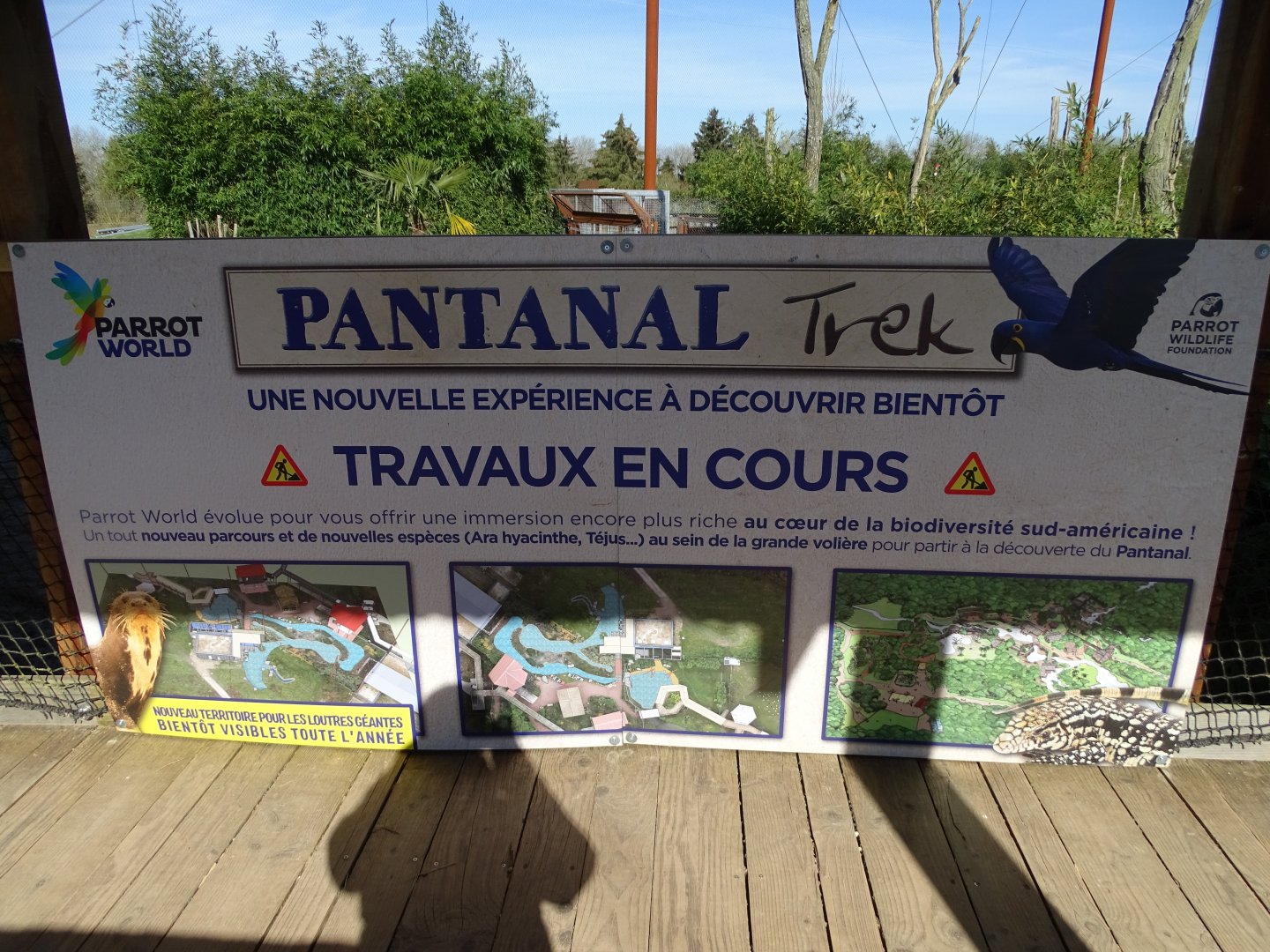 Sign about the current works