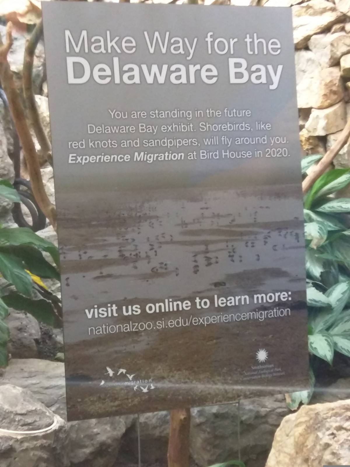 Sign about the Delaware Bay Exhibit
