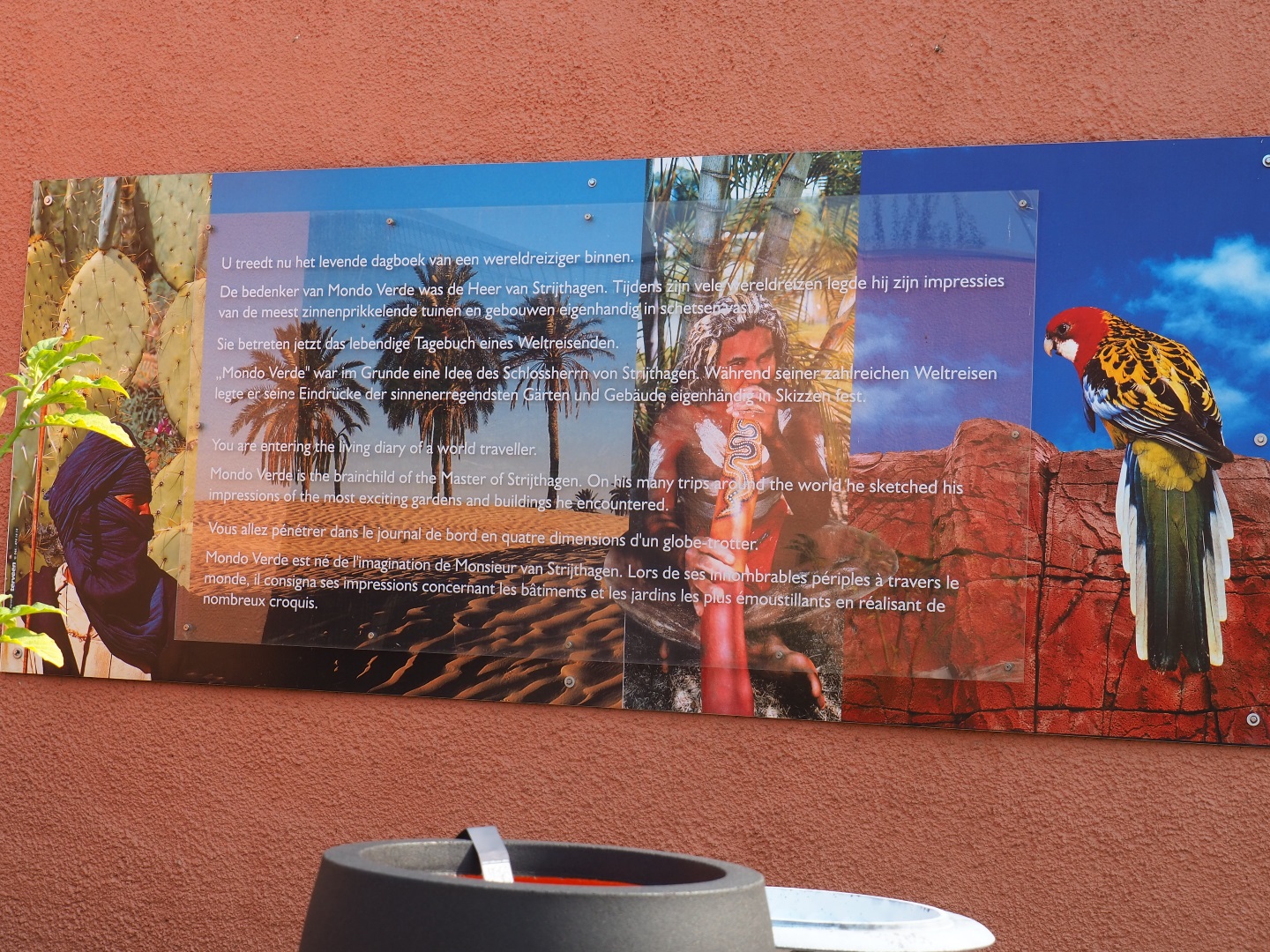 Sign about the history of Mondo Verde (Aug 28th, 2018)