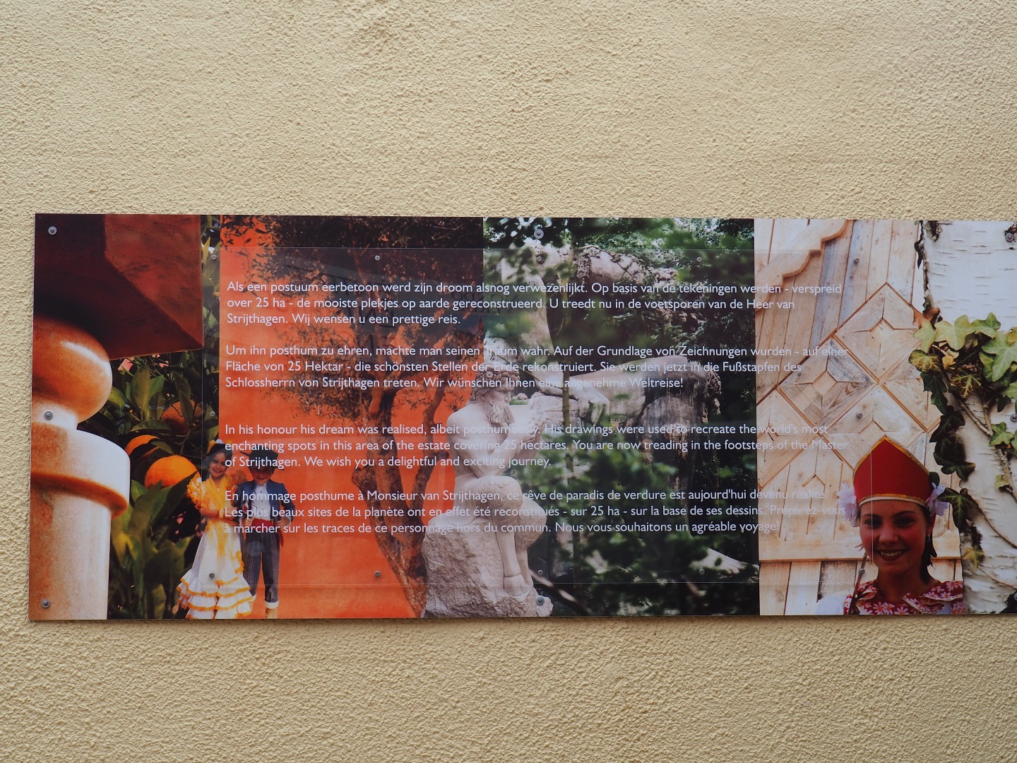 Sign about the history of Mondo Verde (Aug 28th, 2018)