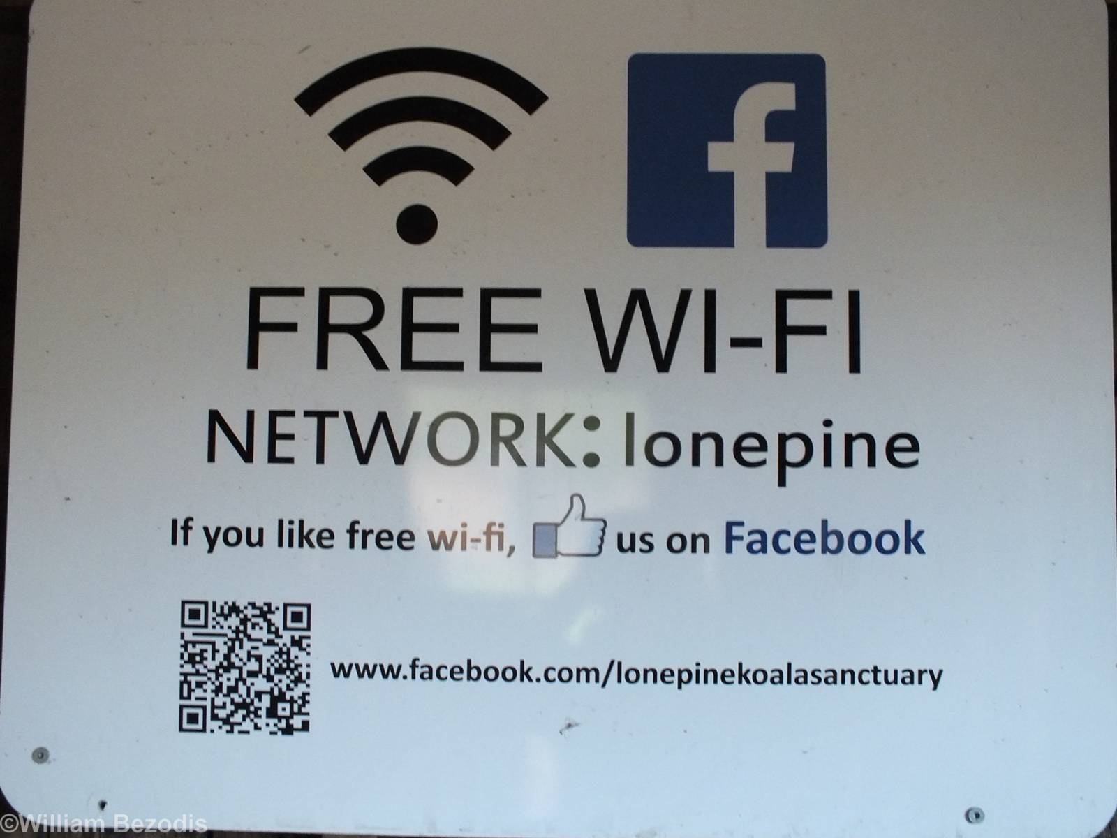 Sign About Zoo-wide Wifi