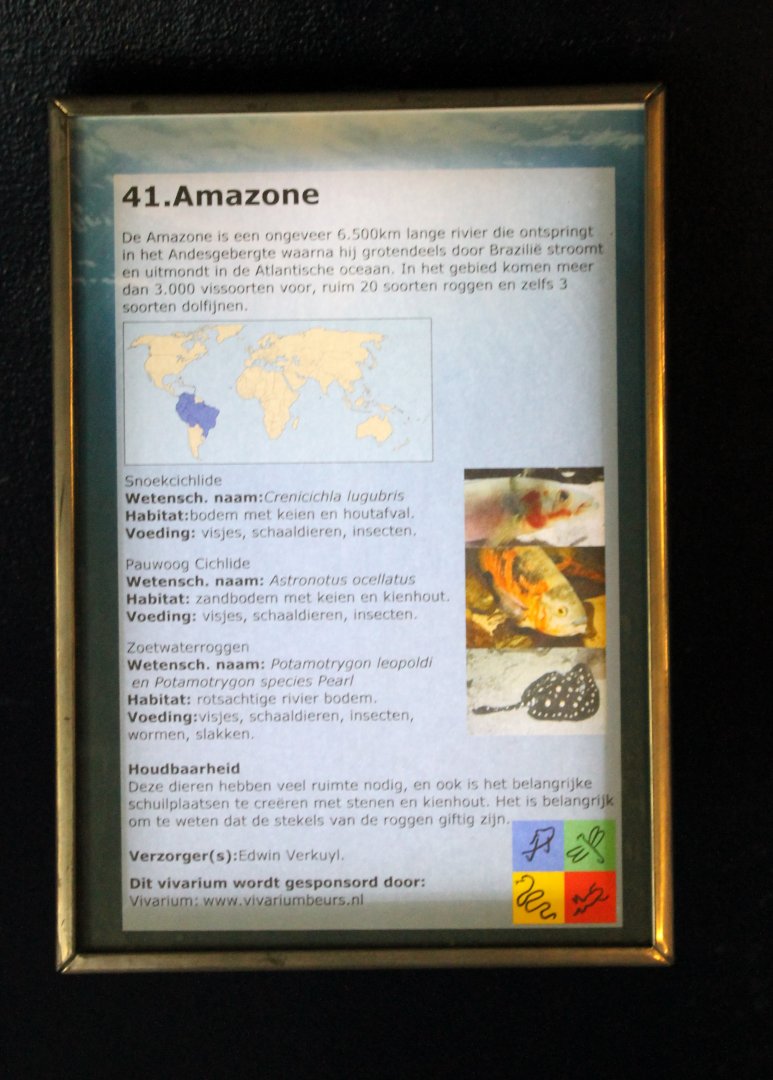 Sign Amazonas-aquarium