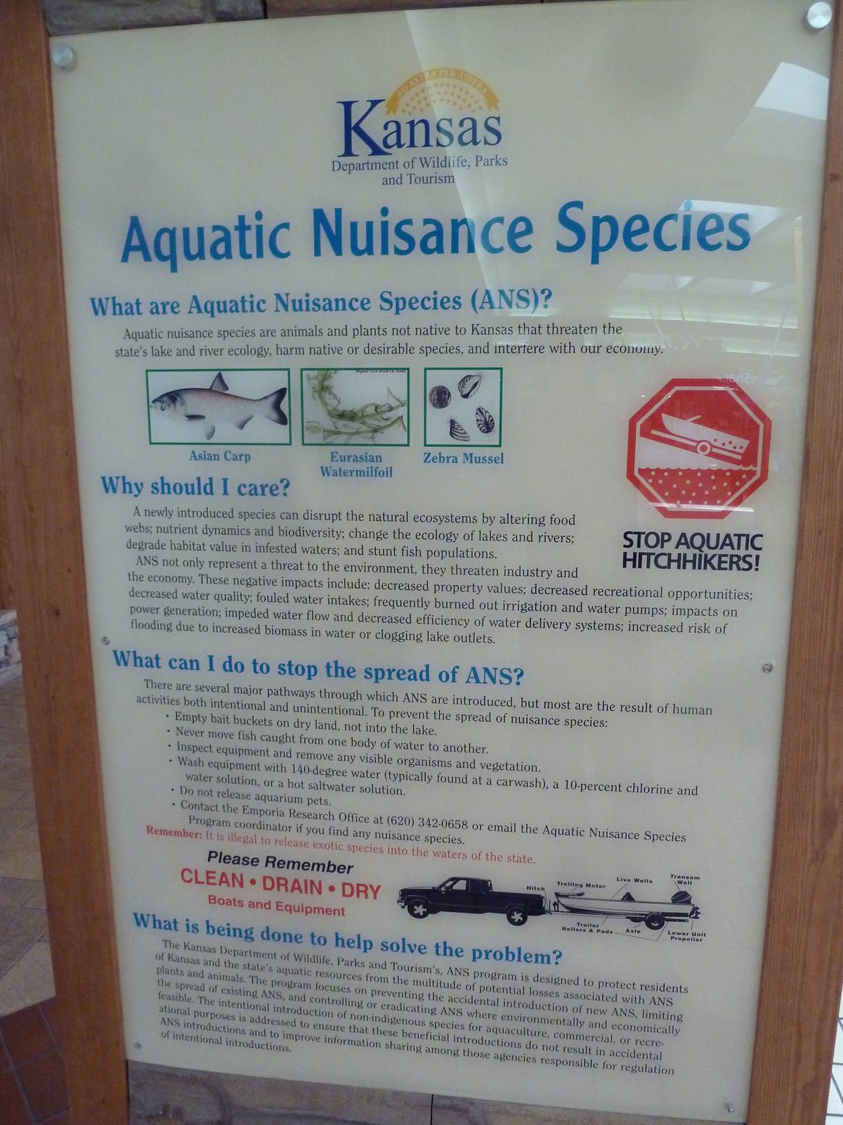 Sign - Aquatic Nuisance Species
